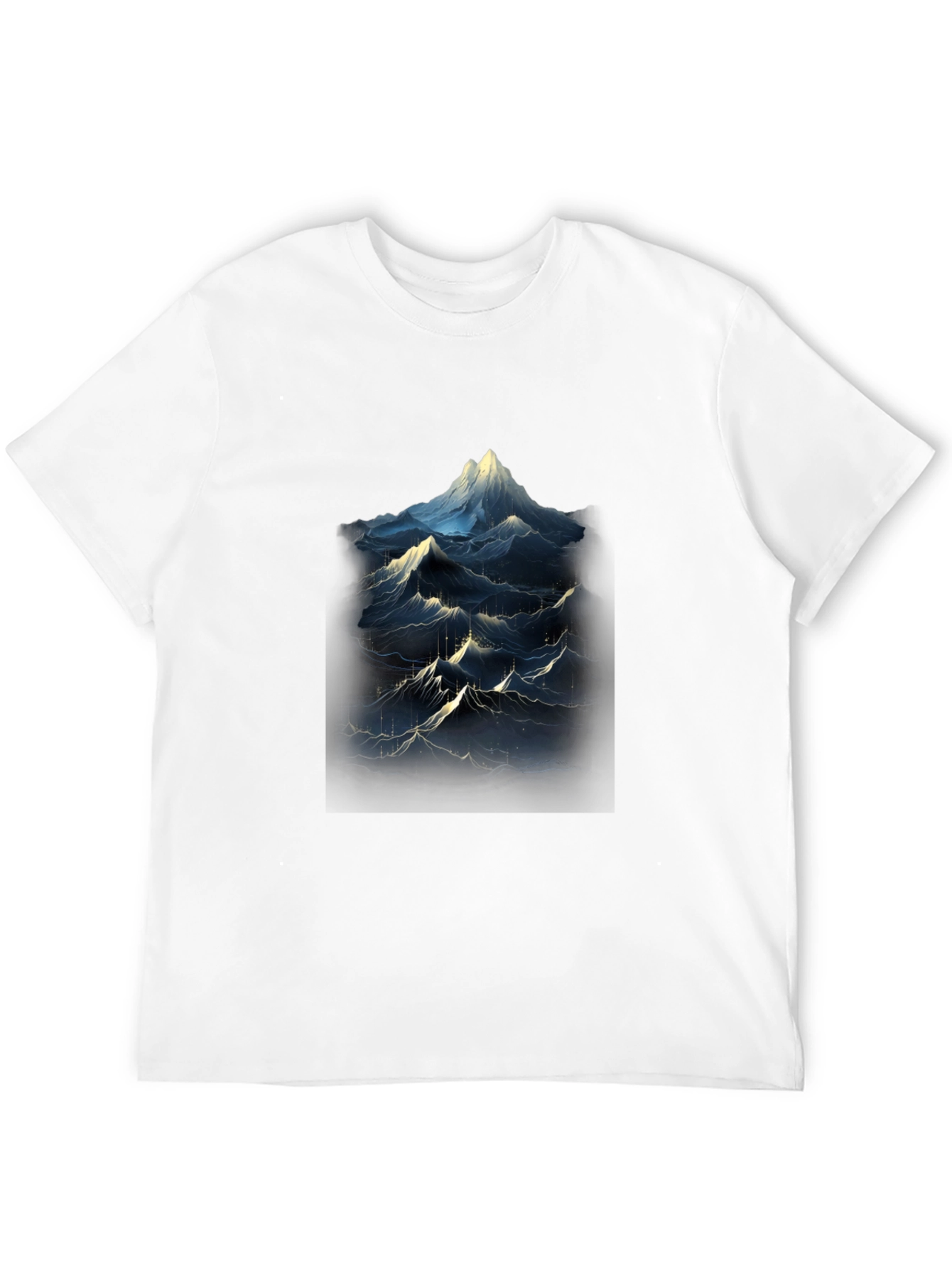 Mountainscape Graphic Tee - Black Cotton Blend