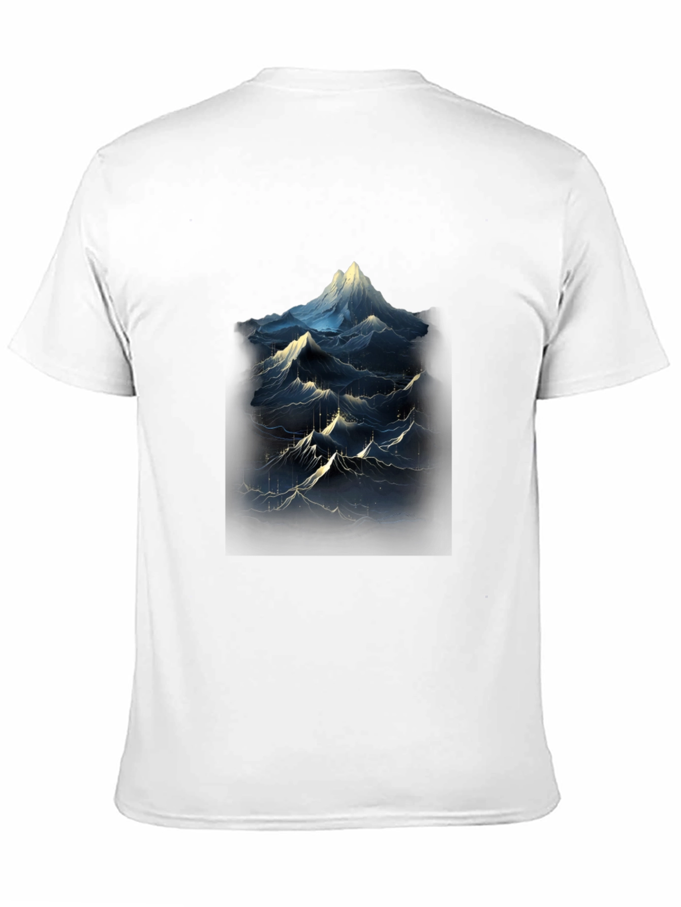 Mountainscape Graphic Tee - Black Cotton Blend
