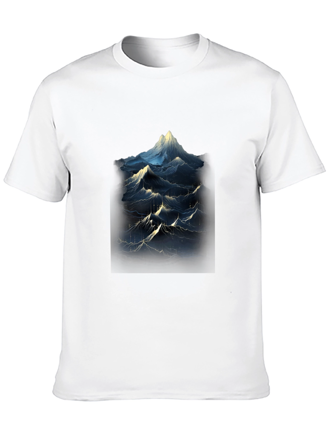 Mountainscape Graphic Tee - Black Cotton Blend