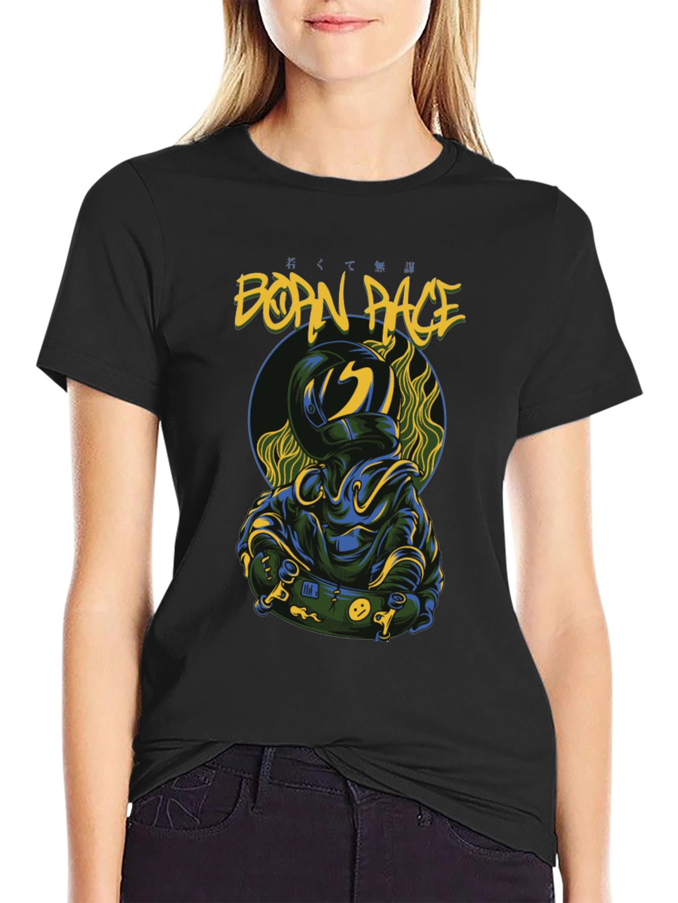 Born Race Graphic Black T-Shirt
