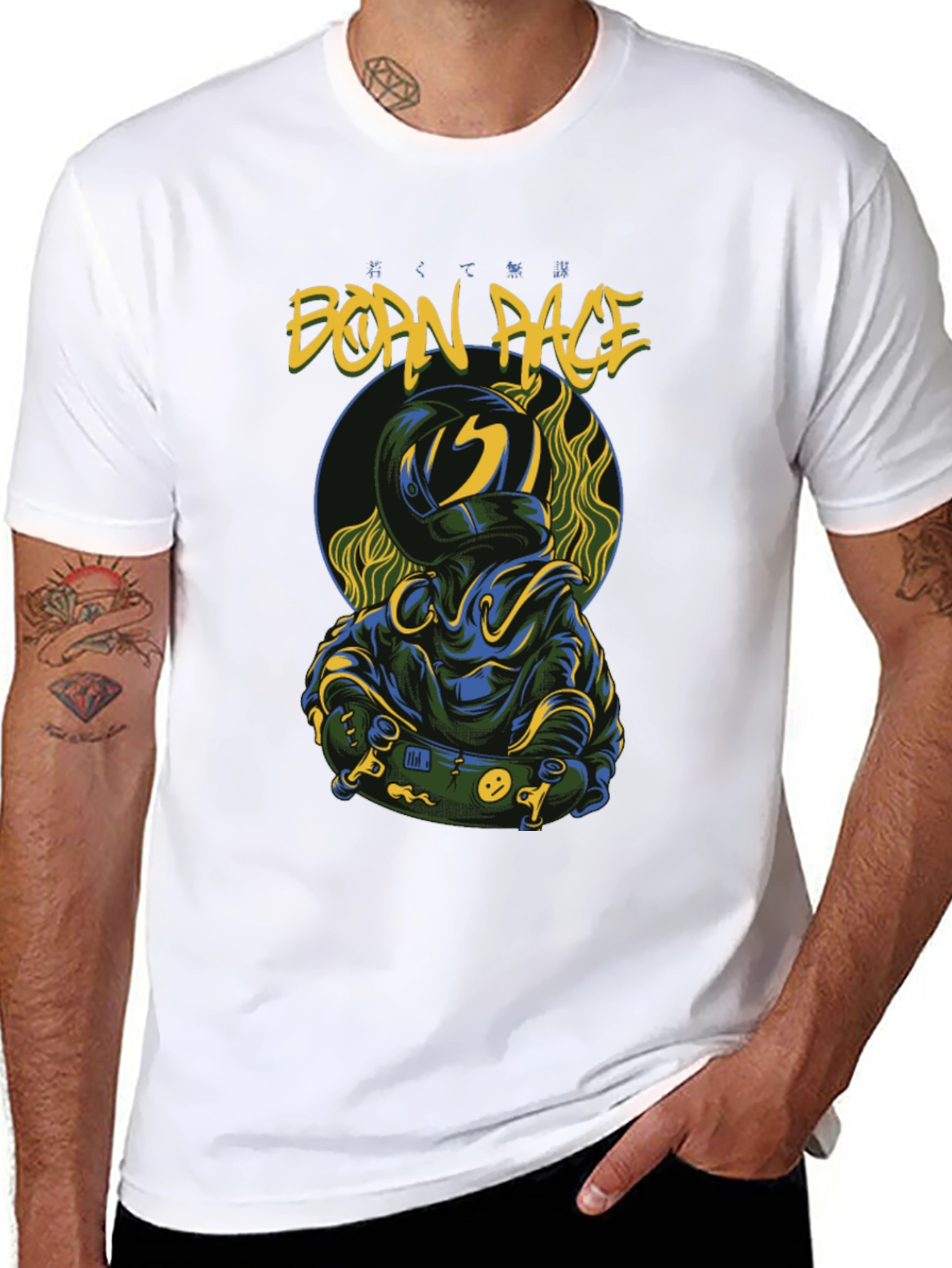 Born Race Graphic Black T-Shirt