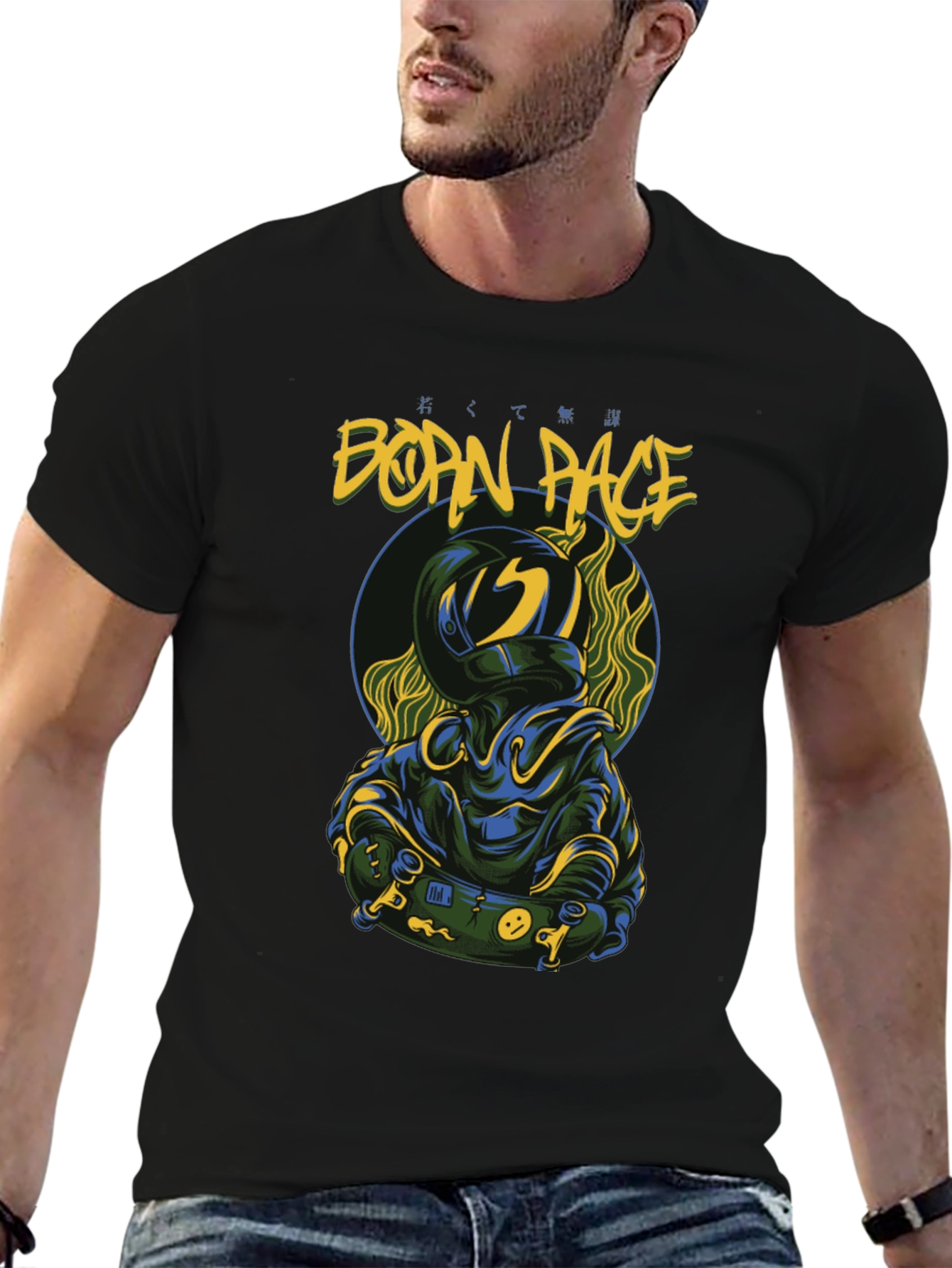 Born Race Graphic Black T-Shirt