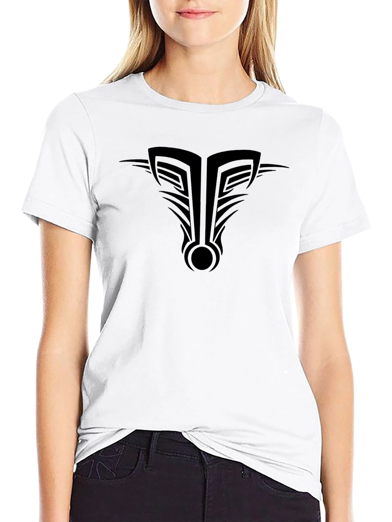 Black Graphic Tee - Tribal Inspired Design