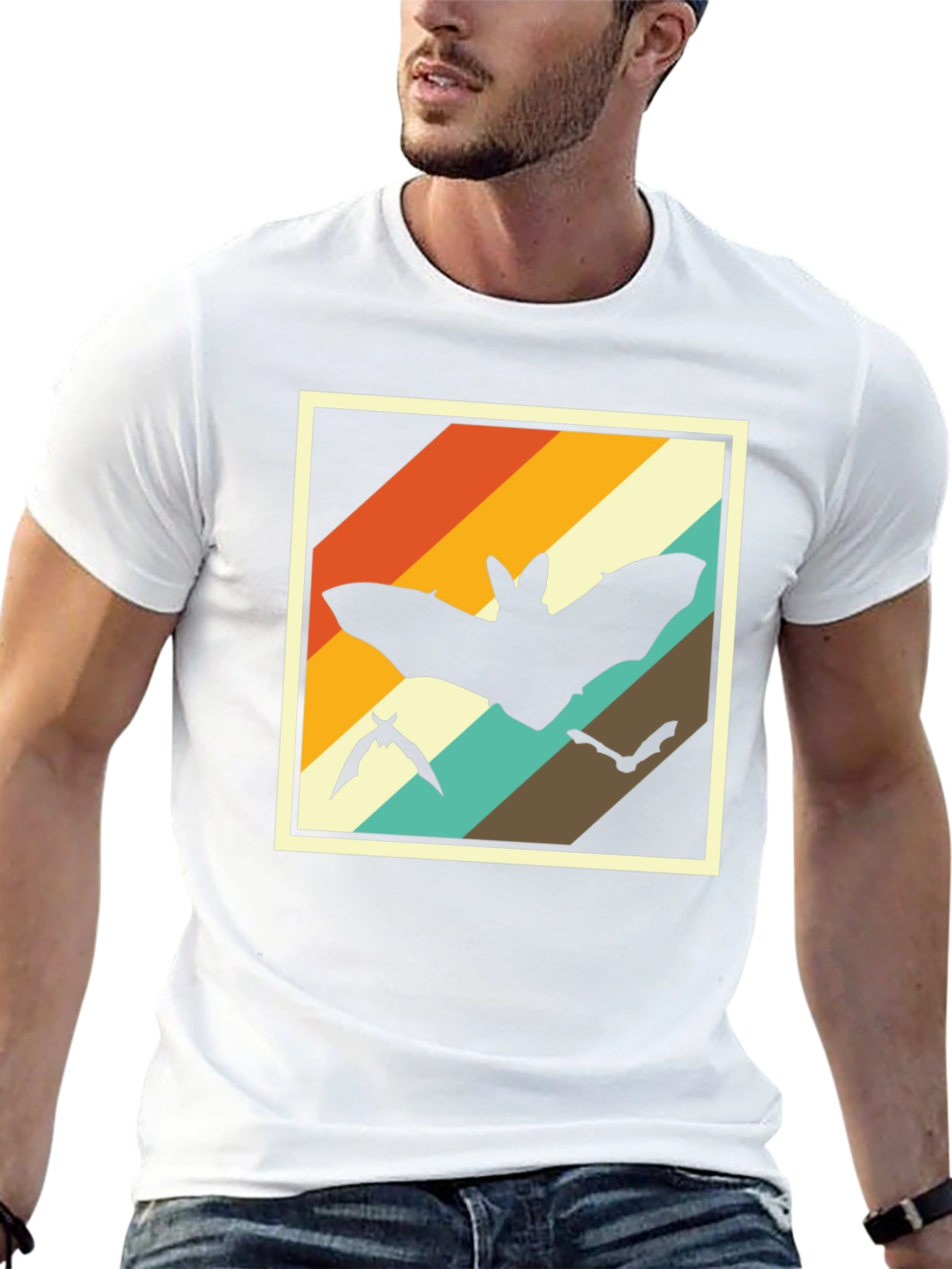 Retro Bat T-Shirt - Unique Animal Design