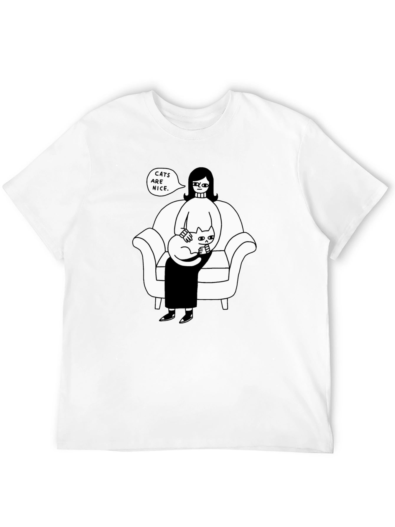 Cats Are Nice Graphic Tee - Relaxed Fit