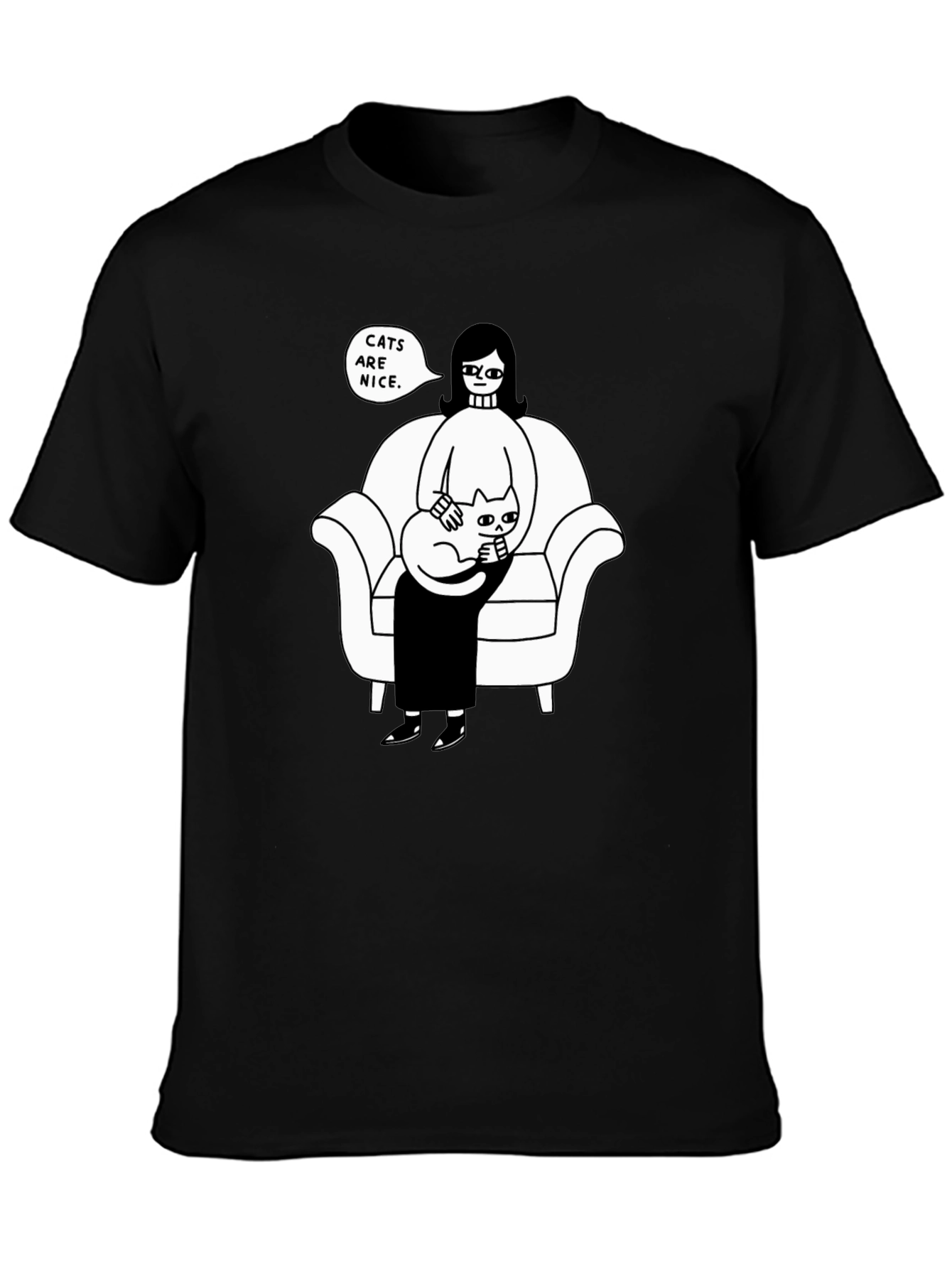 Cats Are Nice Graphic Tee - Relaxed Fit