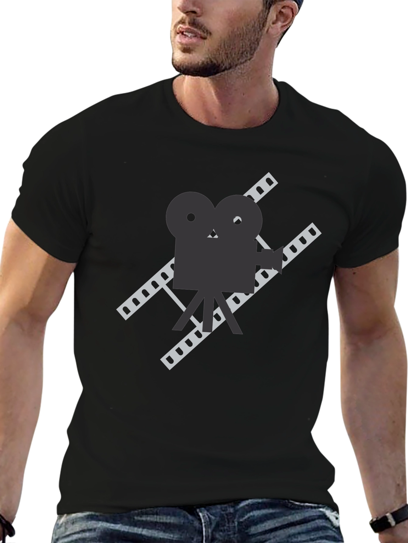 Retro Film Camera T-Shirt - Classic Movie Lover Tee
