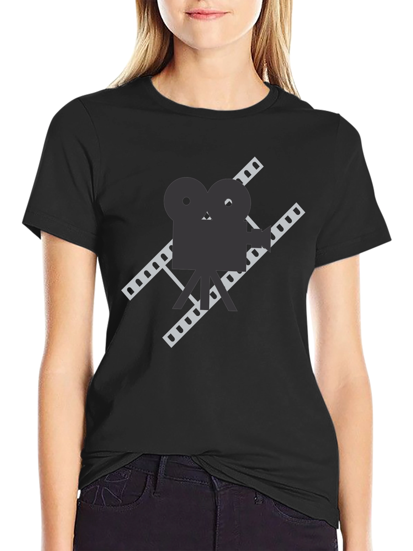 Retro Film Camera T-Shirt - Classic Movie Lover Tee