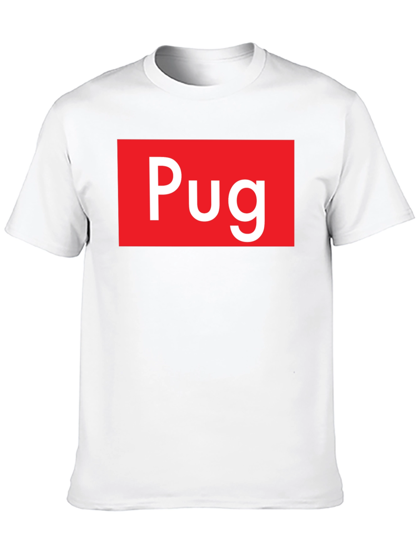 Pug Red Box Logo Black T-Shirt