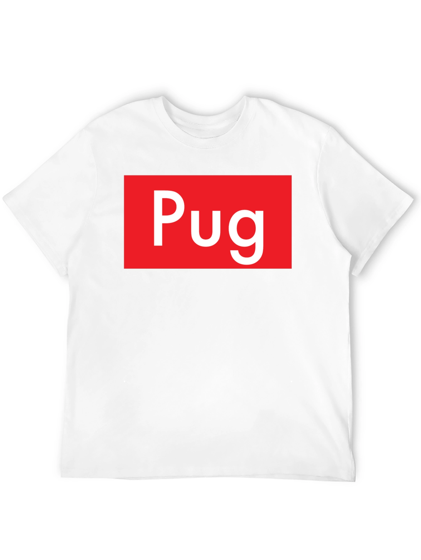 Pug Red Box Logo Black T-Shirt