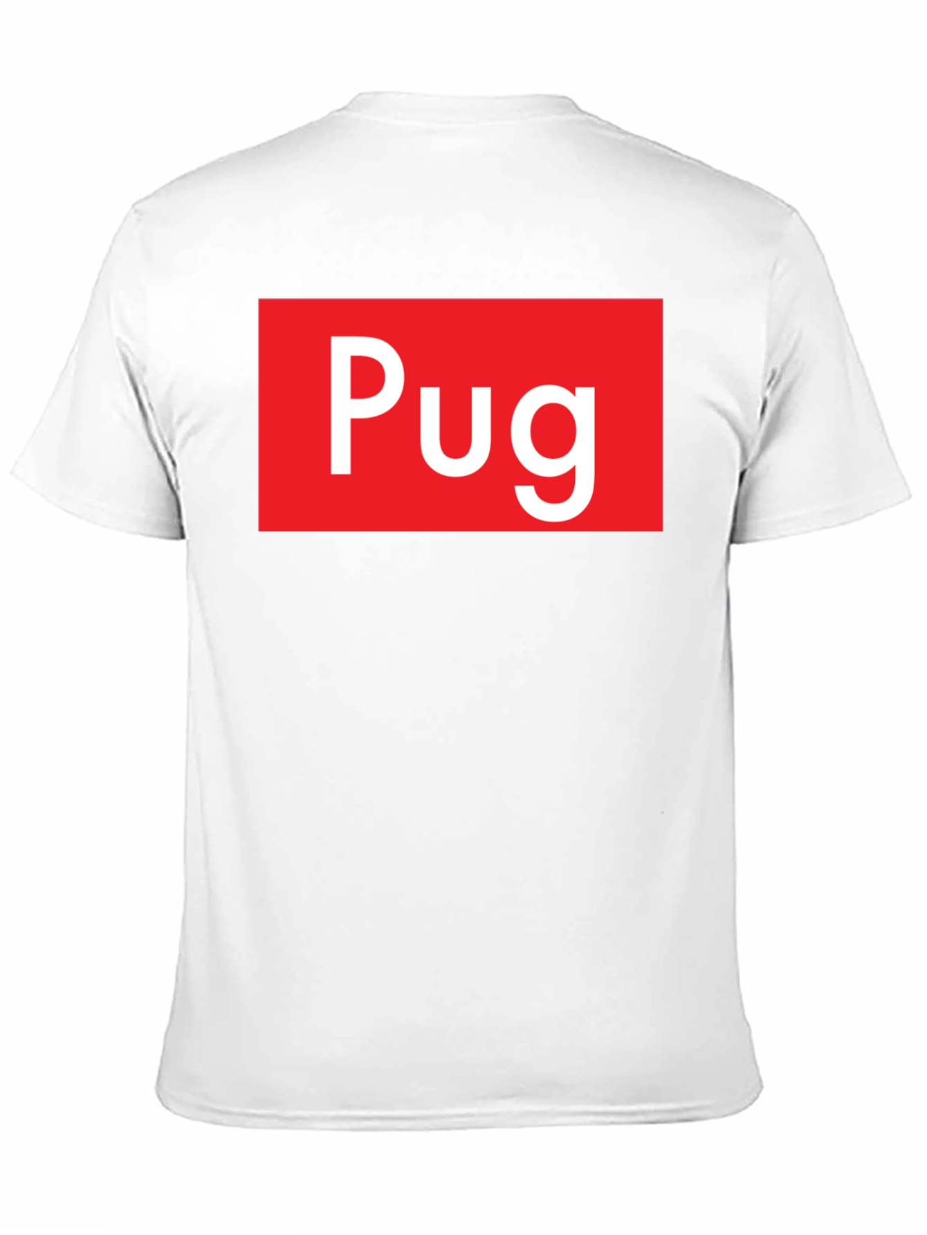 Pug Red Box Logo Black T-Shirt