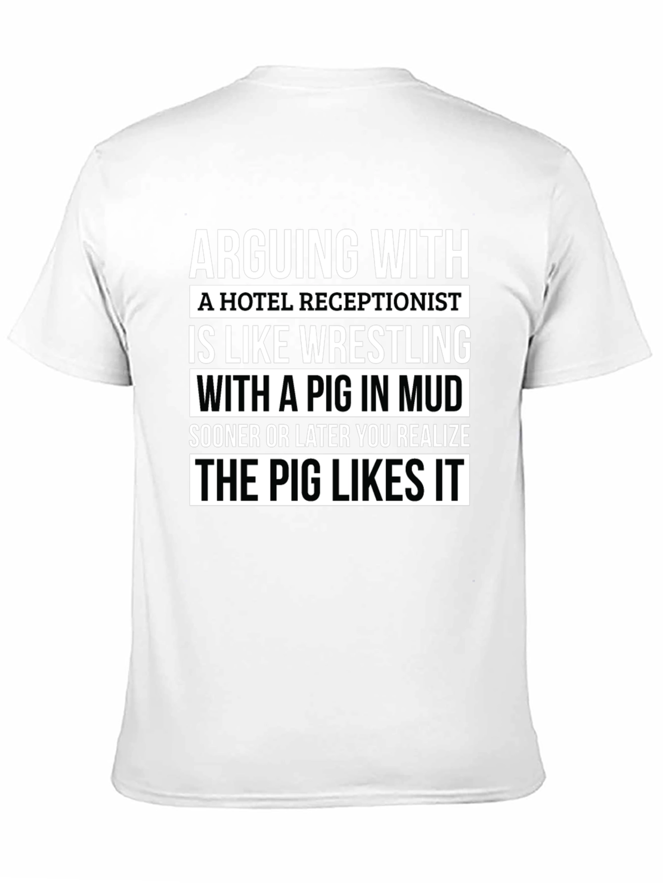 Funny Receptionist Pig Mud Wrestling T-Shirt