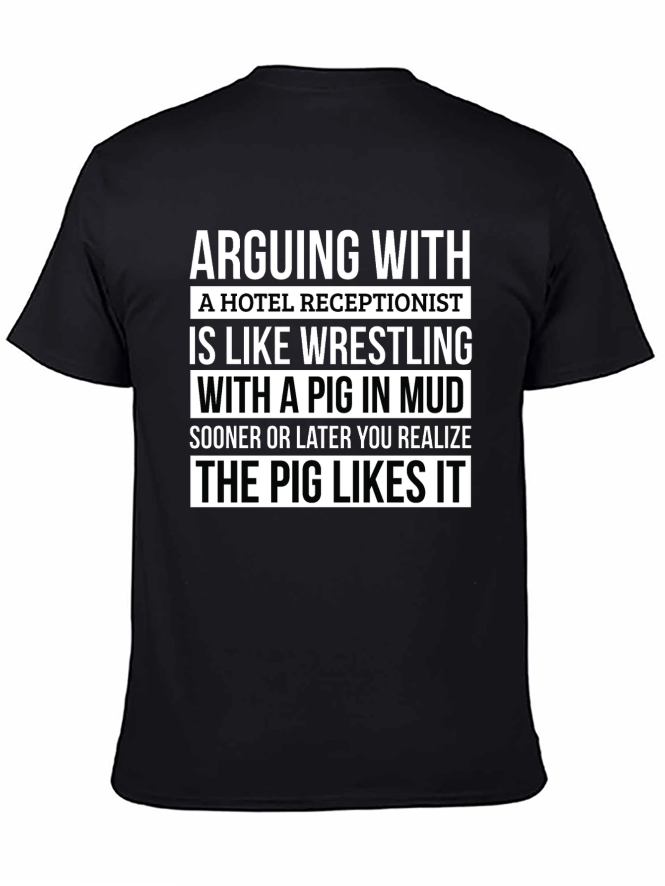 Funny Receptionist Pig Mud Wrestling T-Shirt