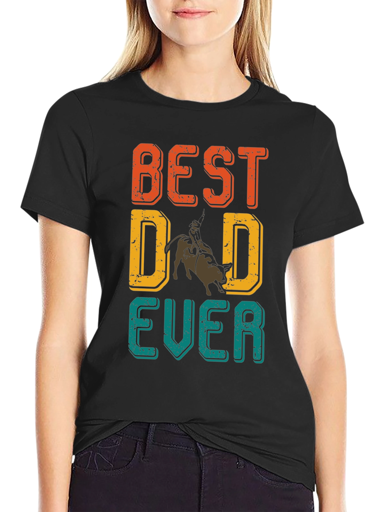 Best Dad Ever Rodeo Graphic T-Shirt