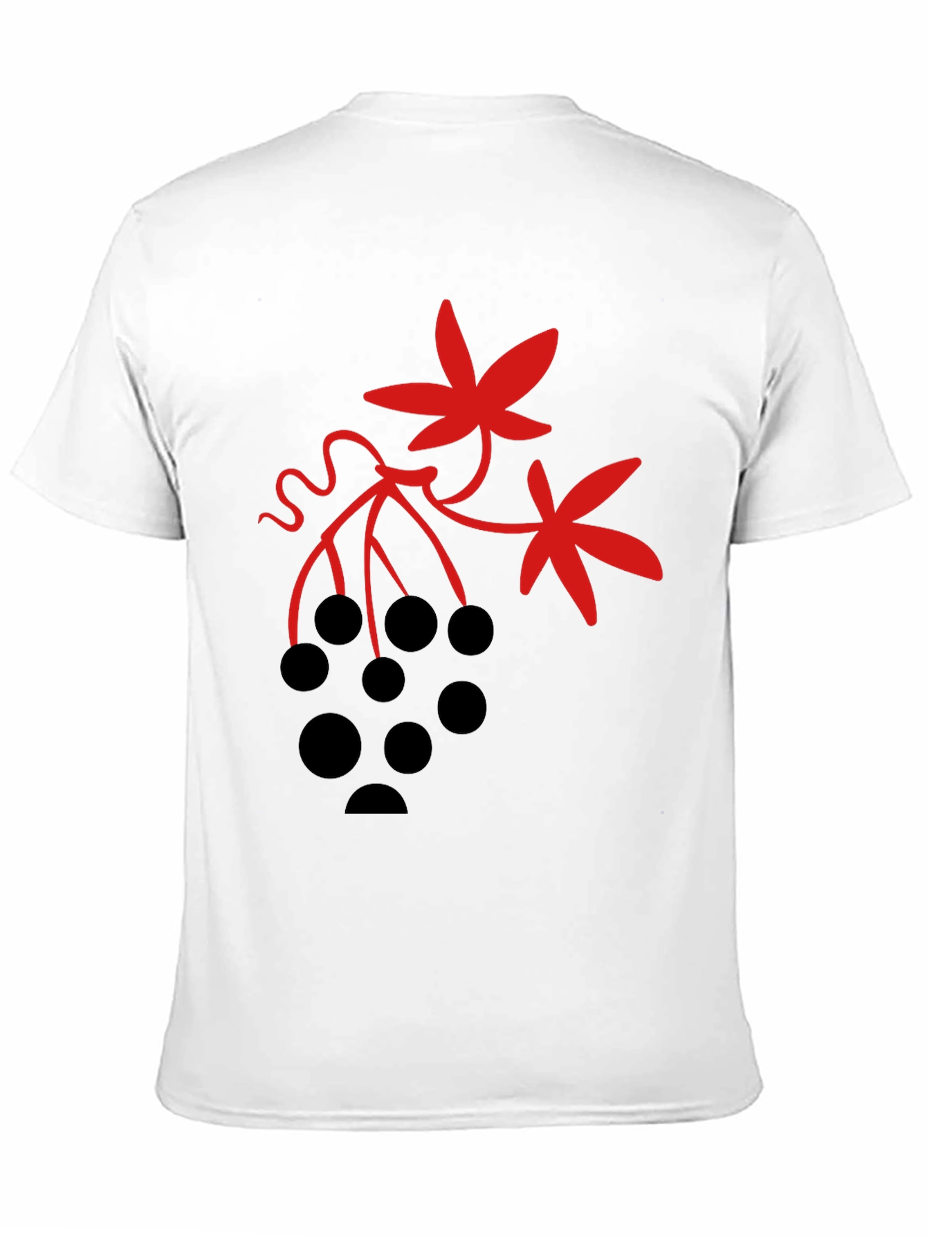 Graphic Print T-Shirt - Black with Red Design