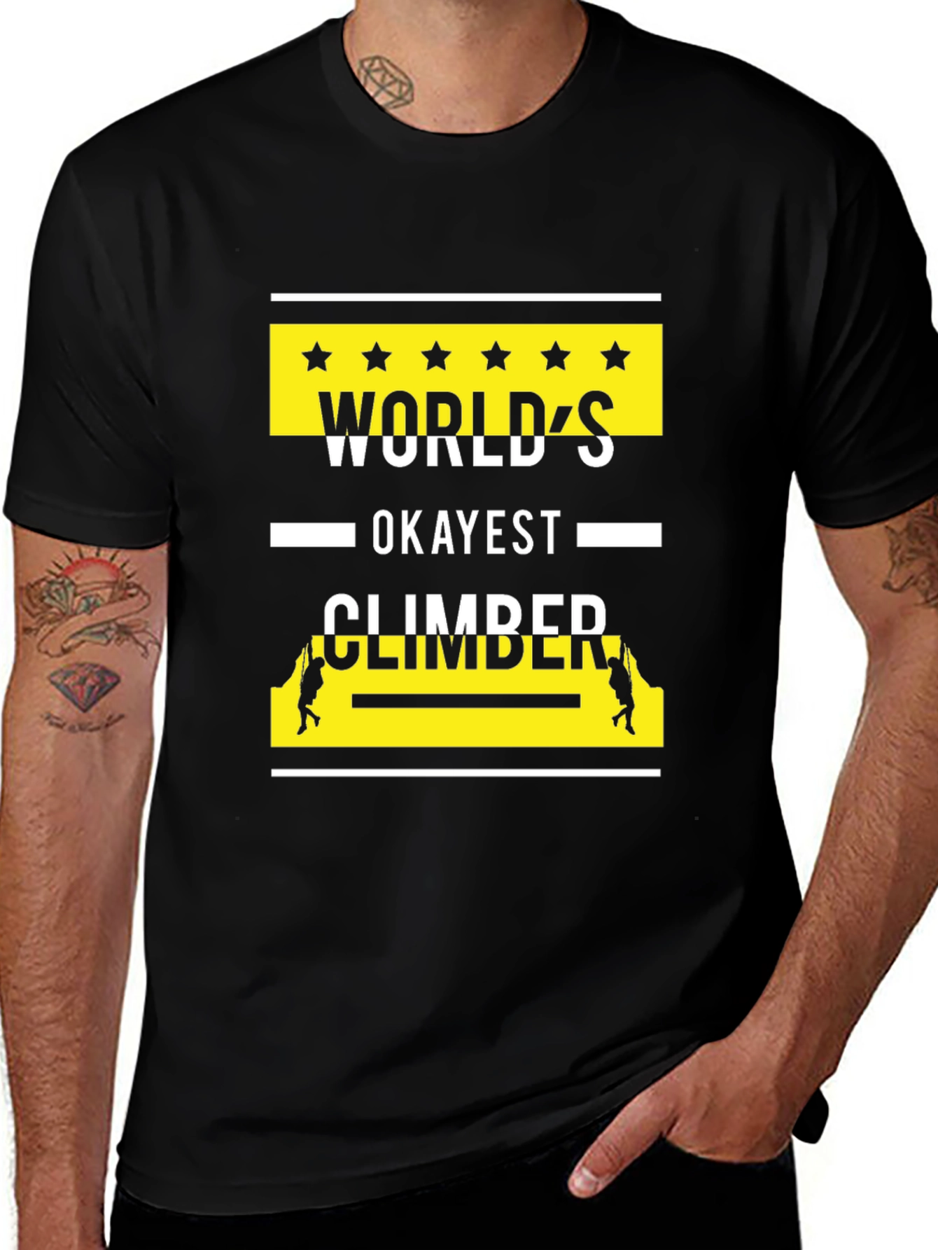Worlds Okayest Climber Graphic T-Shirt