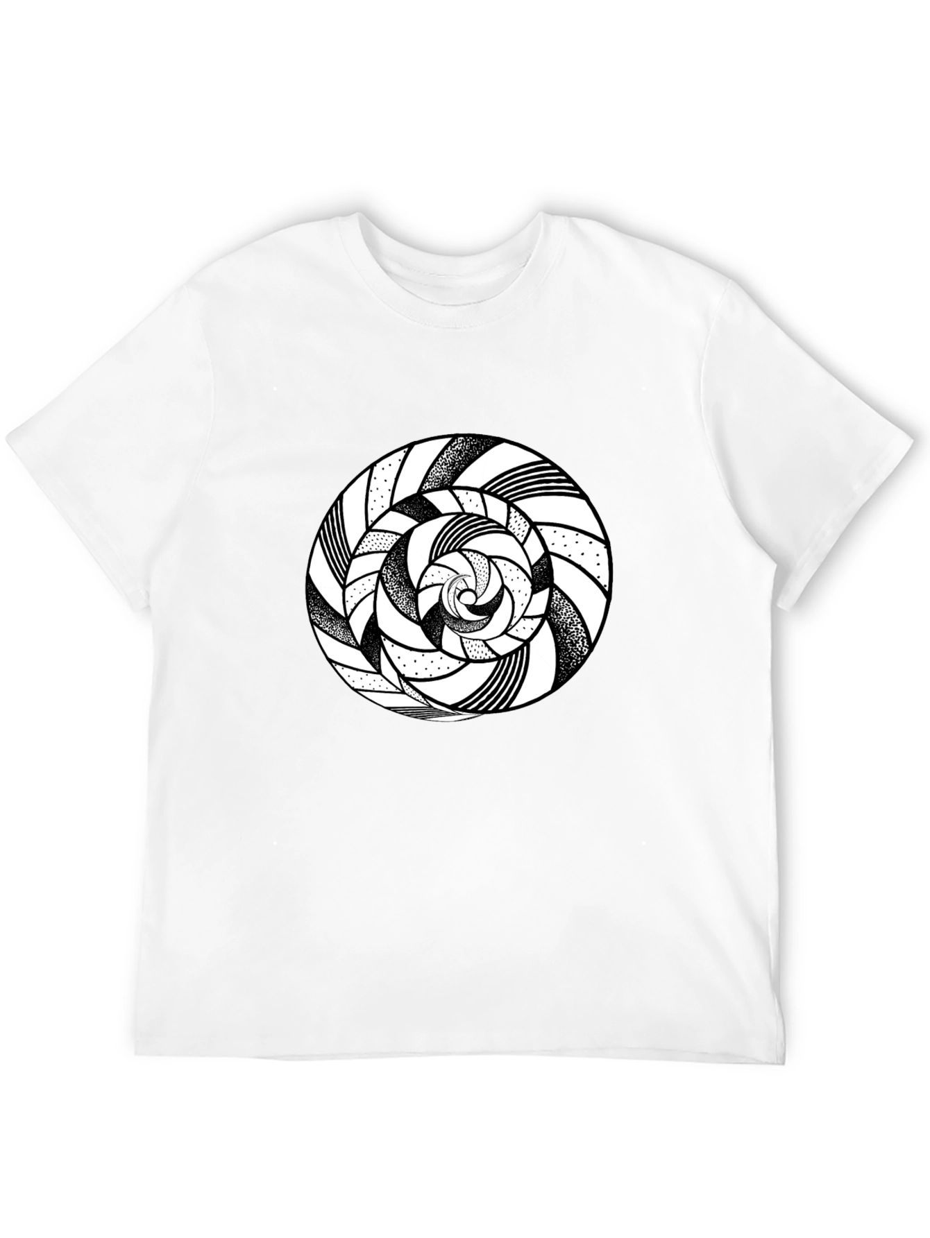 Abstract Circle Graphic Tee - Mens Black T-Shirt
