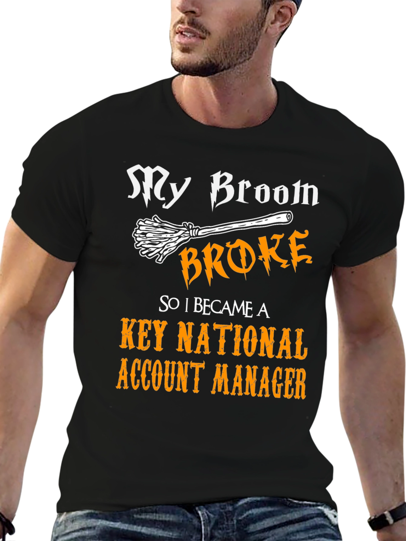 Funny Witch Key National Account Manager Graphic T-Shirt