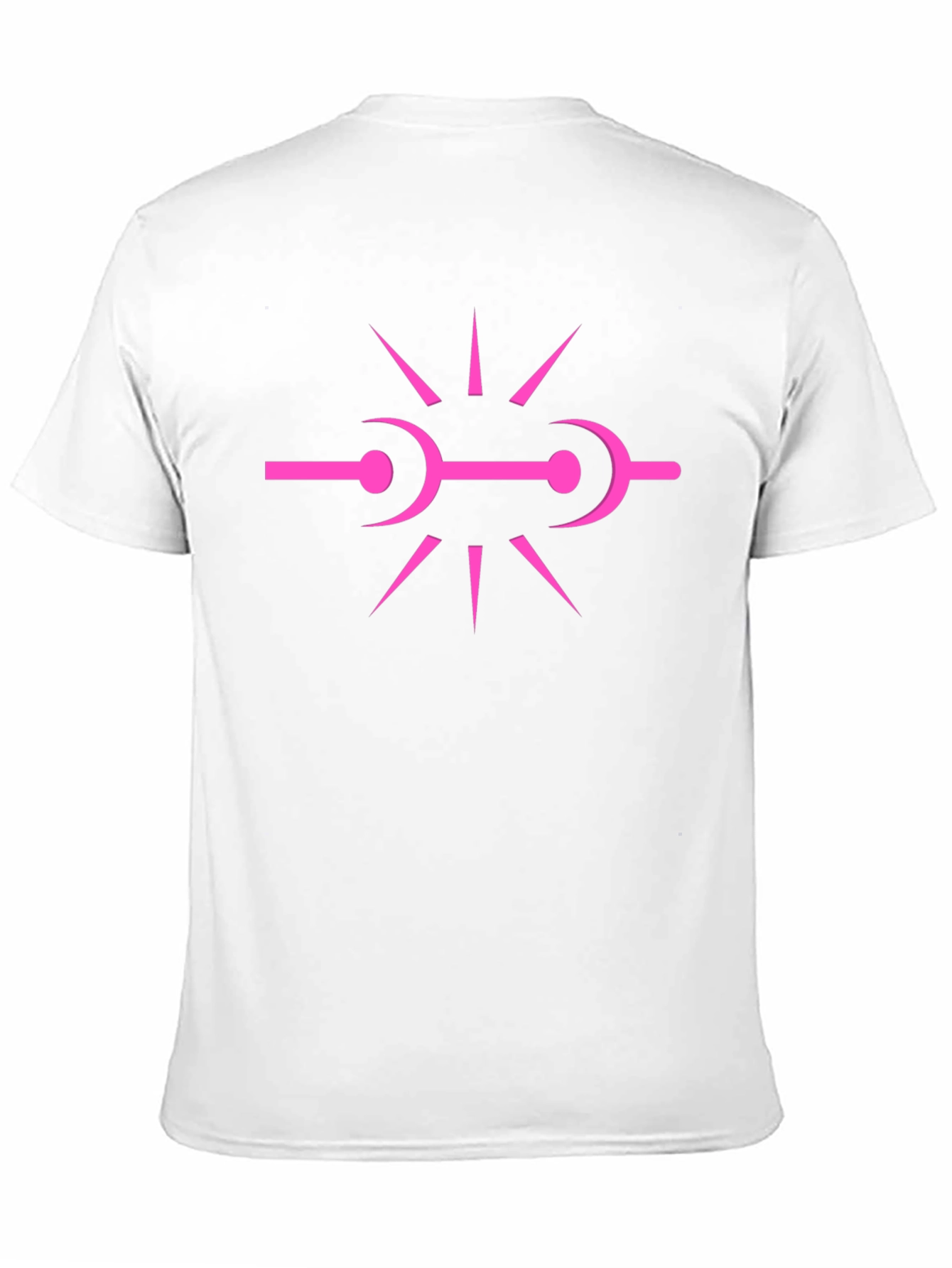 Abstract Pink Graphic Print Black T-Shirt