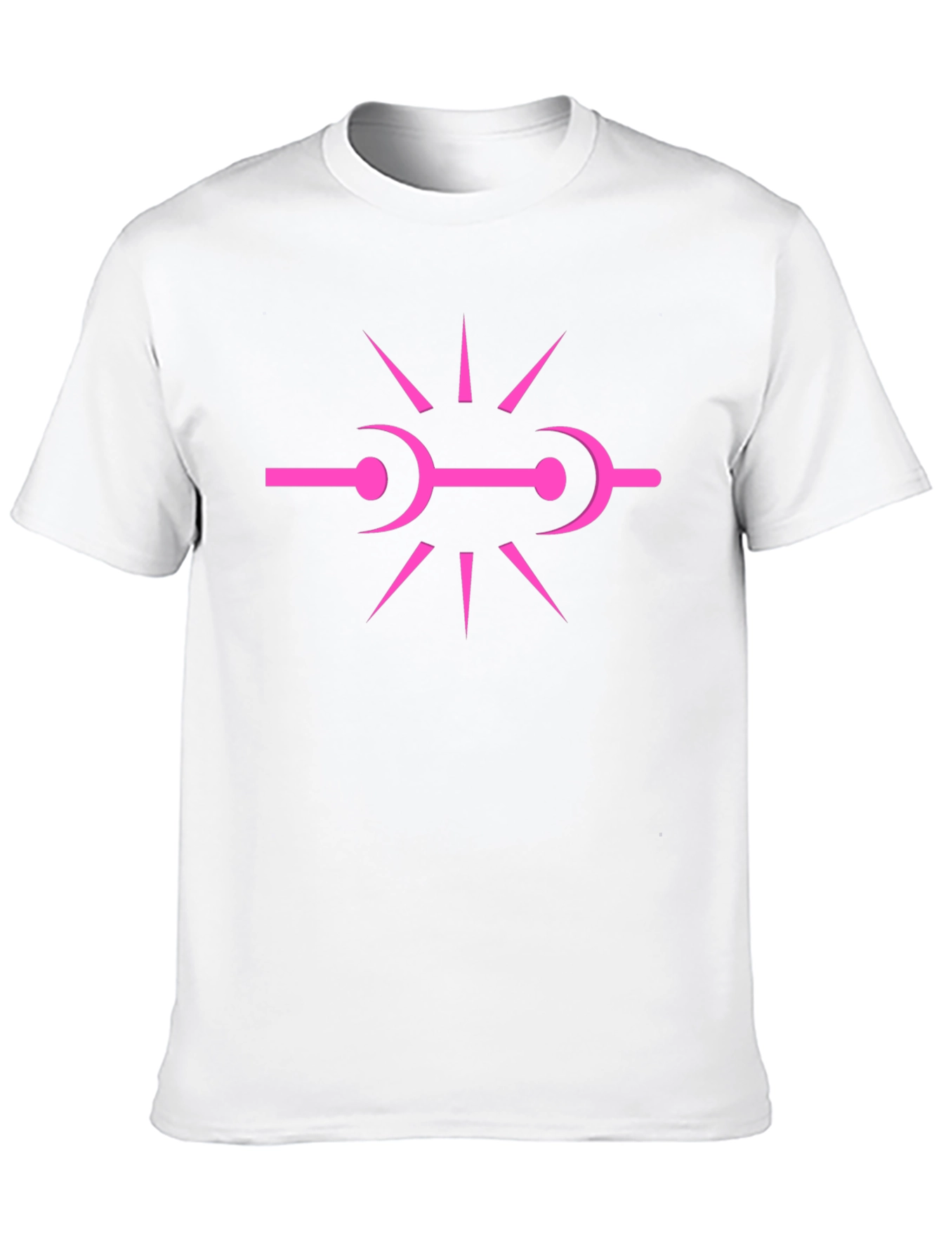Abstract Pink Graphic Print Black T-Shirt