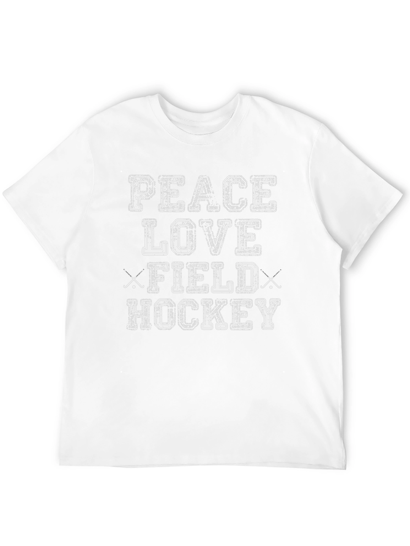 Peace Love Field Hockey T-Shirt - Black Cotton Tee