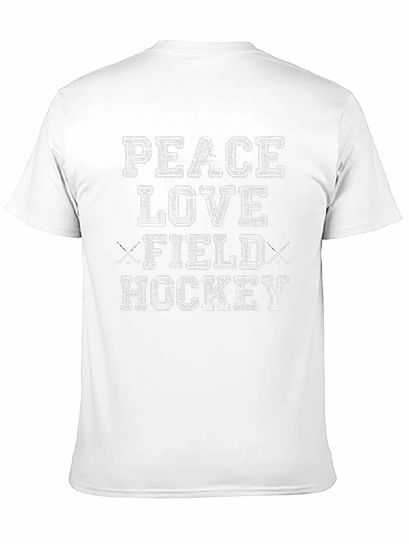 Peace Love Field Hockey T-Shirt - Black Cotton Tee