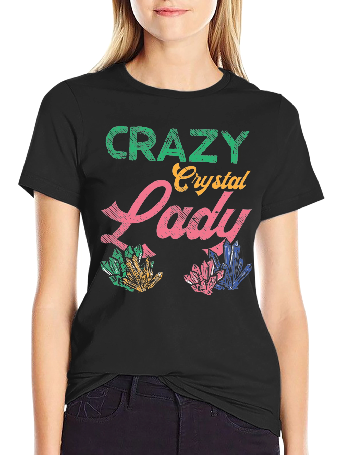 Crazy Crystal Lady Graphic T-Shirt