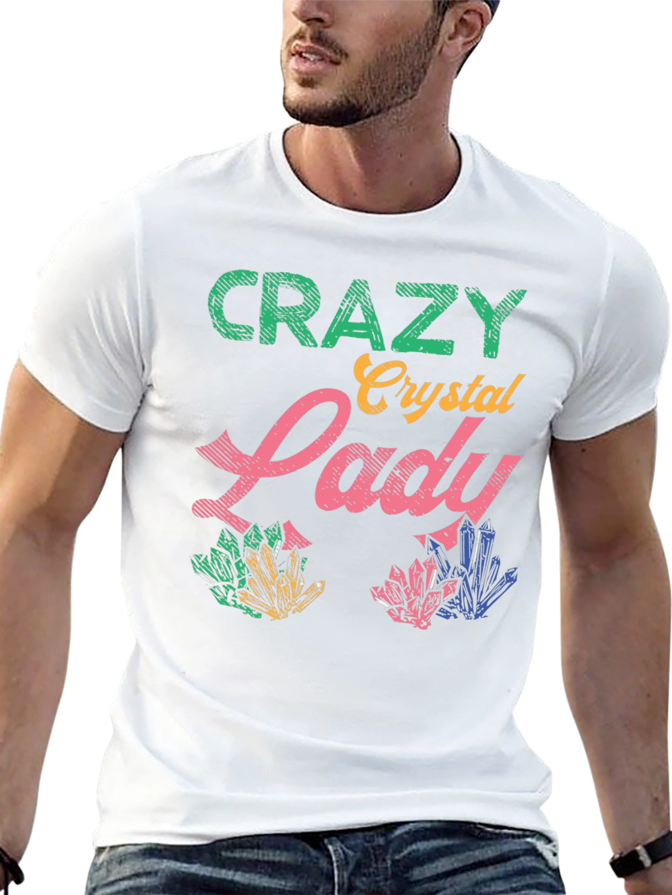 Crazy Crystal Lady Graphic T-Shirt