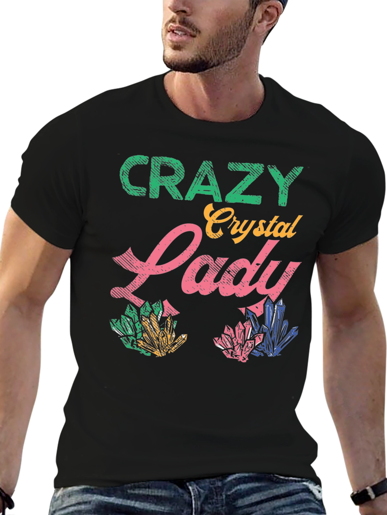 Crazy Crystal Lady Graphic T-Shirt