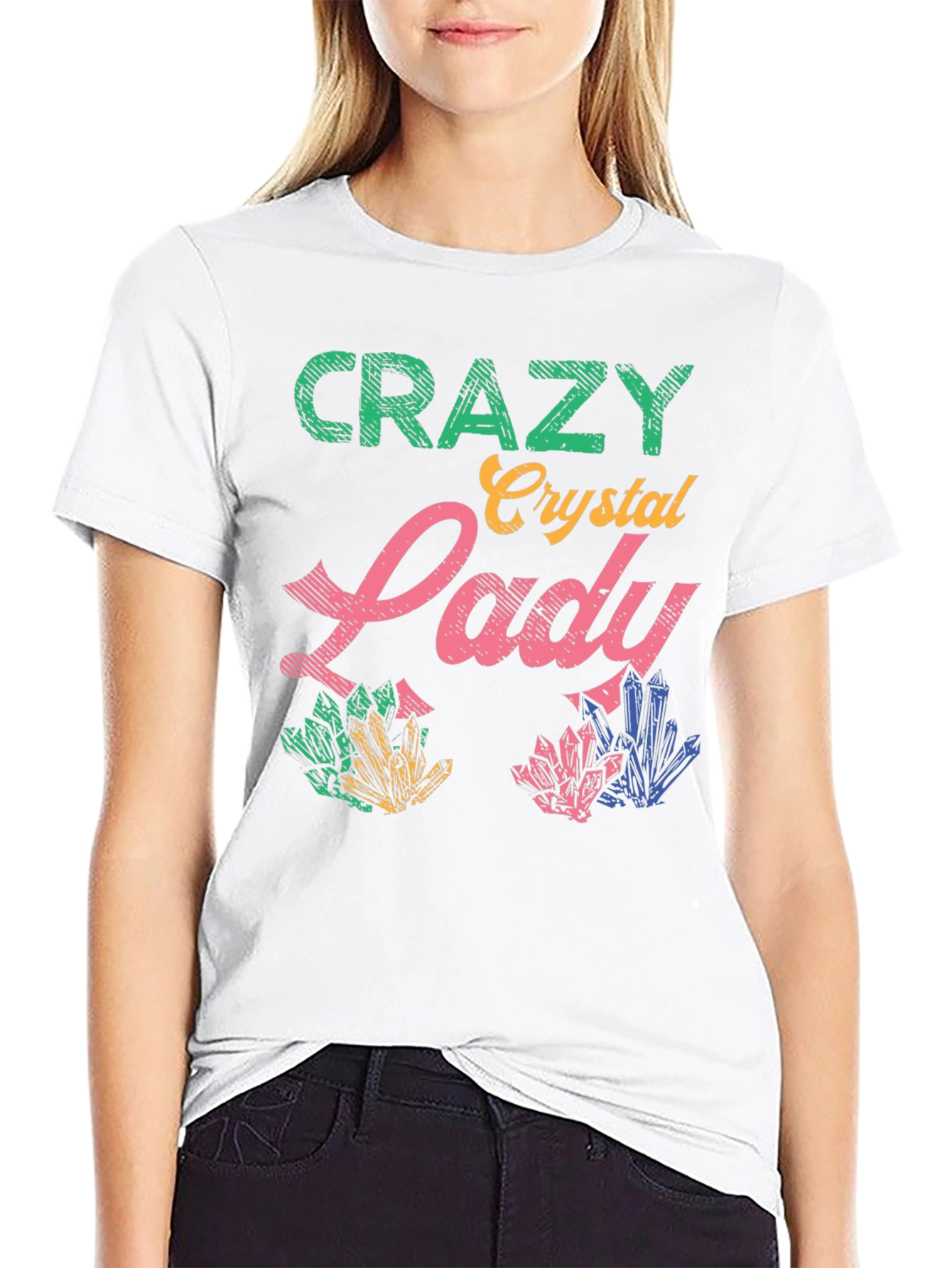 Crazy Crystal Lady Graphic T-Shirt