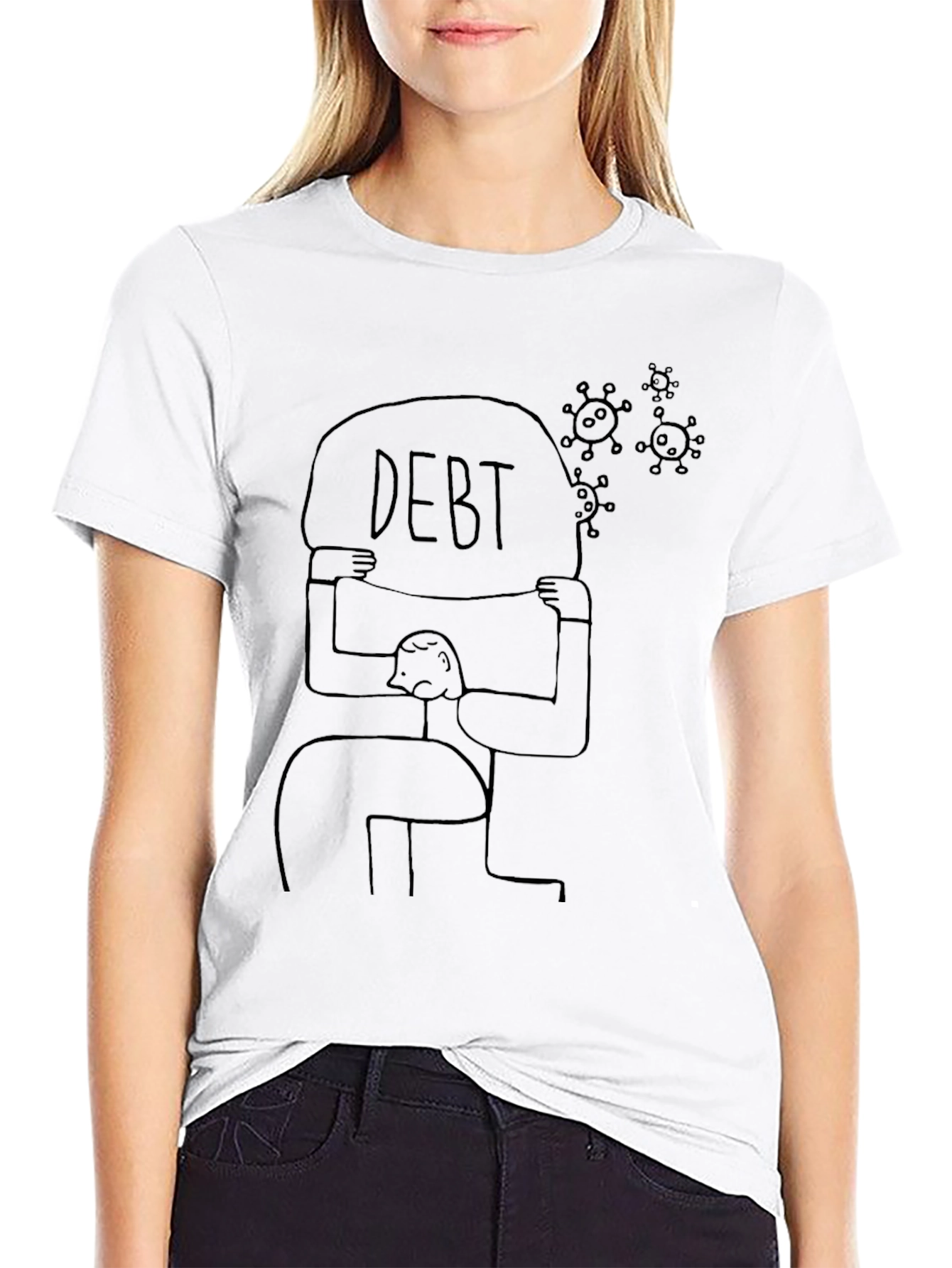 Debt Burden Graphic Tee - Black Unisex T-Shirt