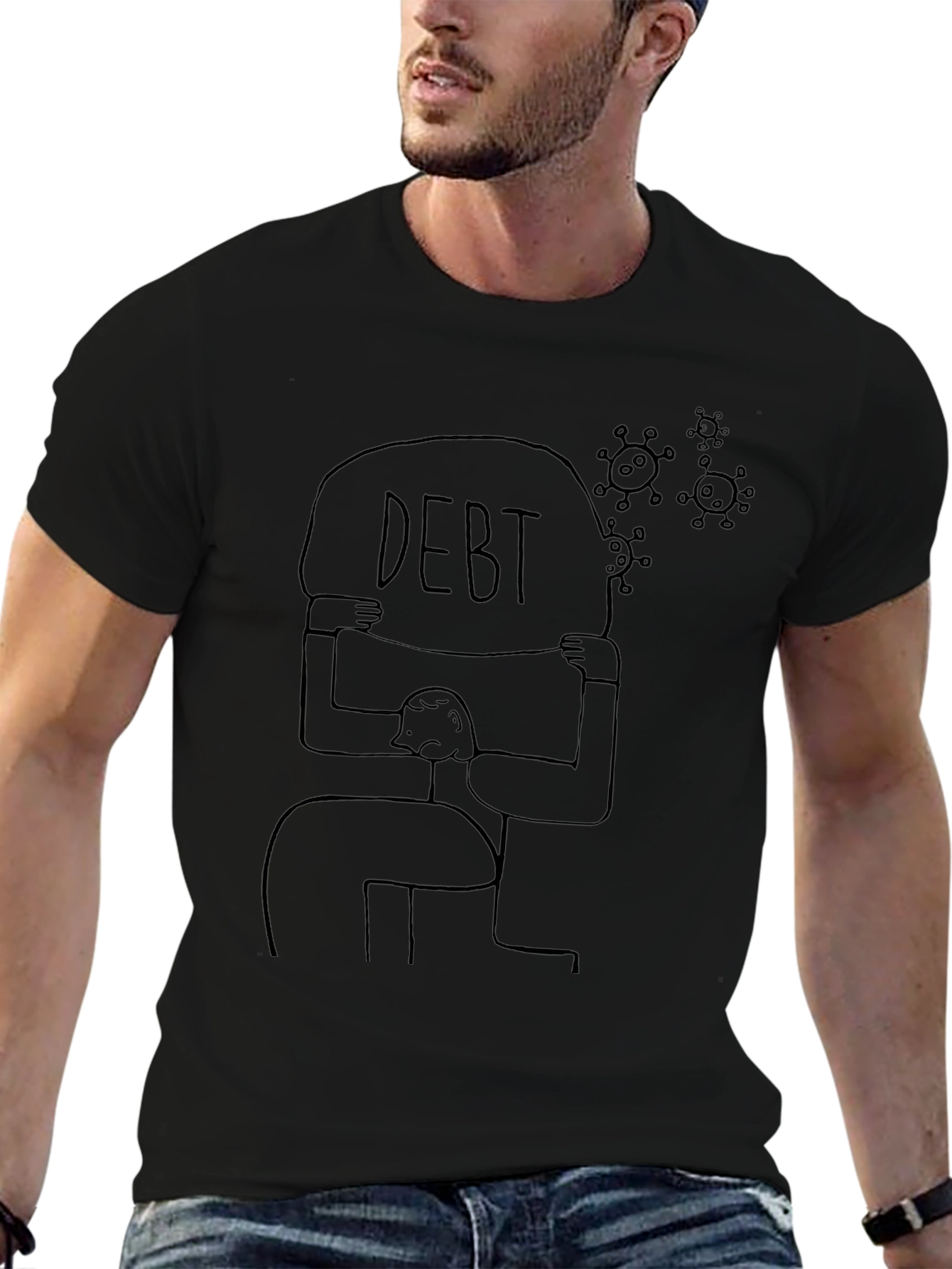 Debt Burden Graphic Tee - Black Unisex T-Shirt
