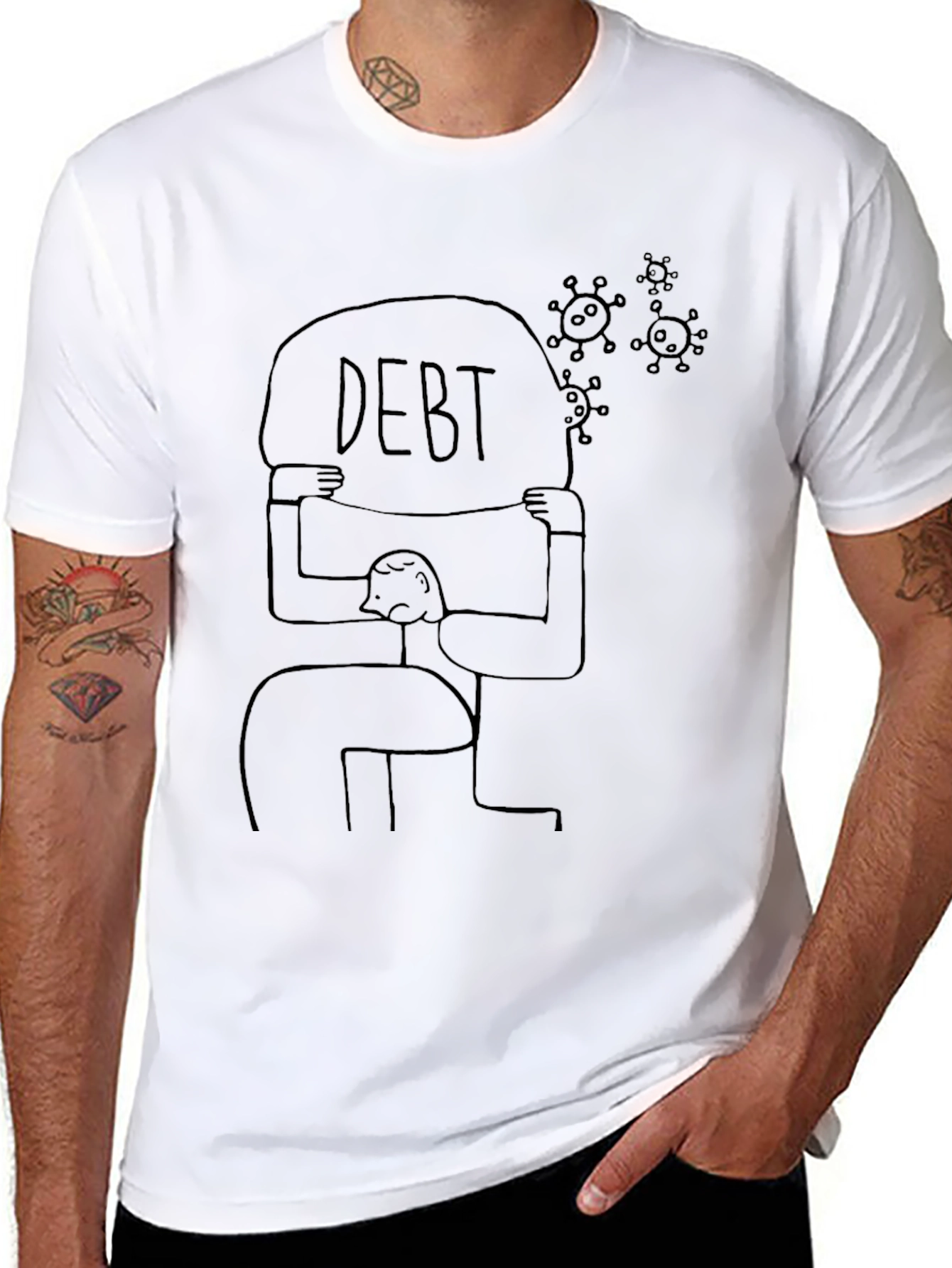 Debt Burden Graphic Tee - Black Unisex T-Shirt