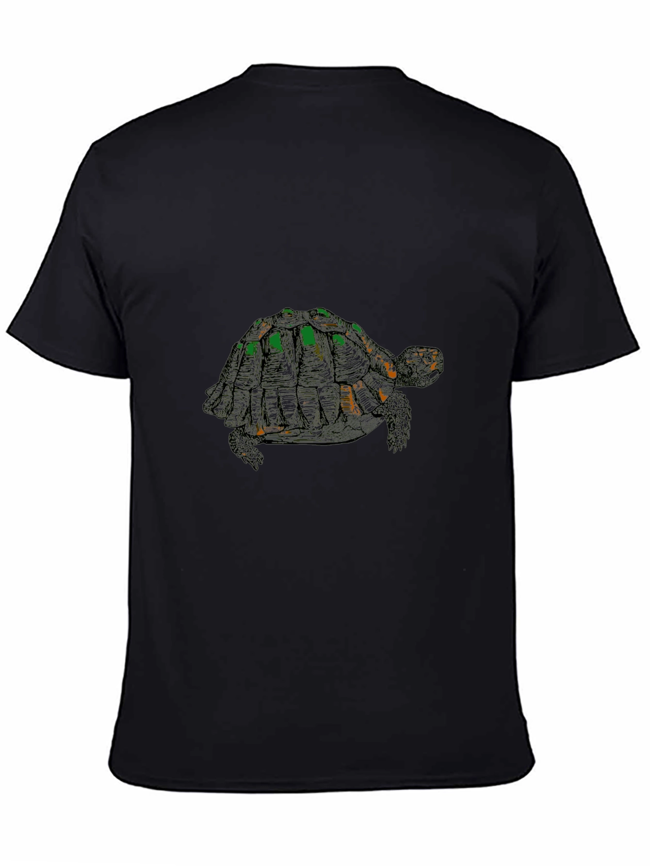 Turtle Graphic Tee - Stylish Black Cotton Blend