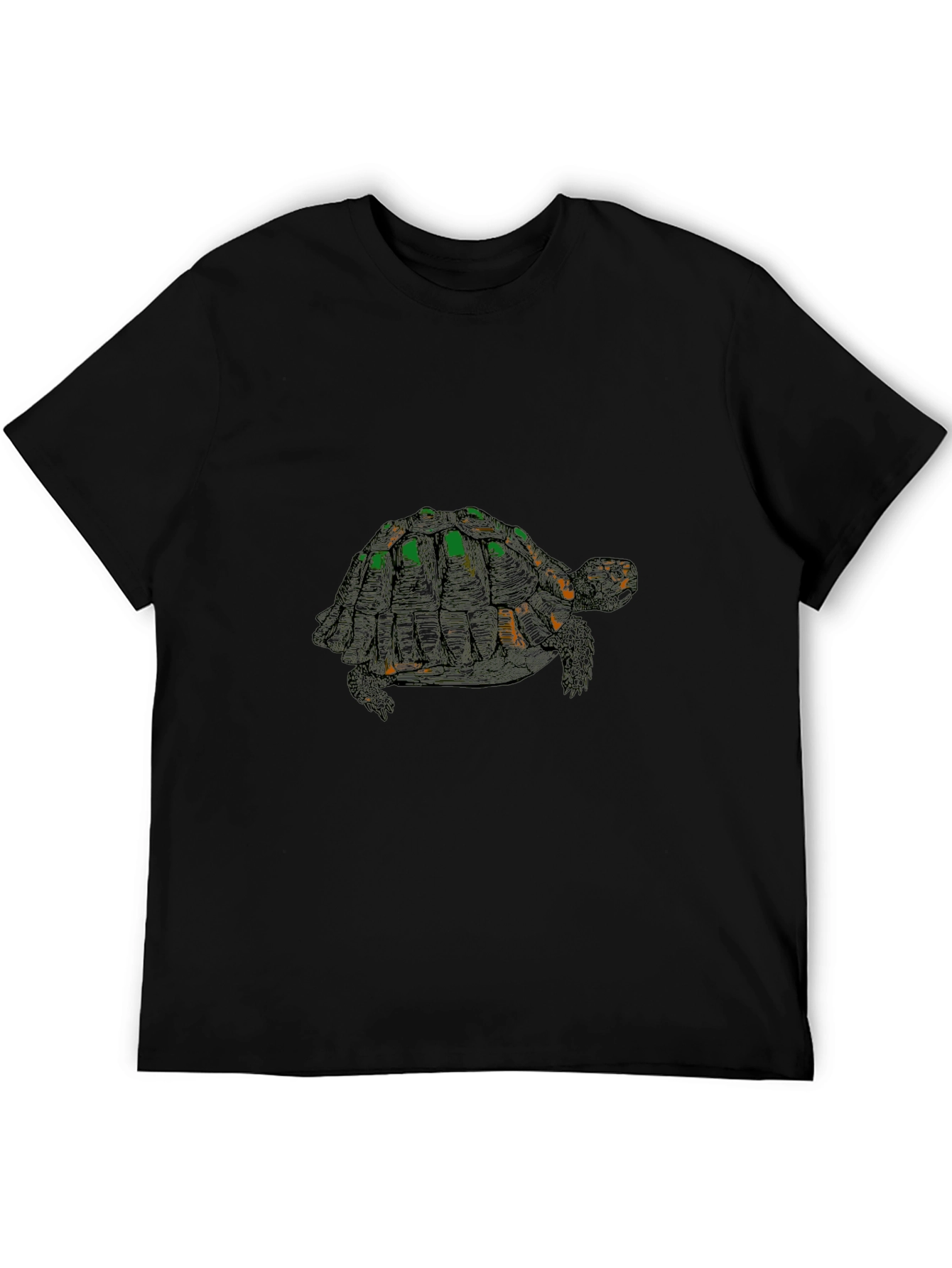 Turtle Graphic Tee - Stylish Black Cotton Blend
