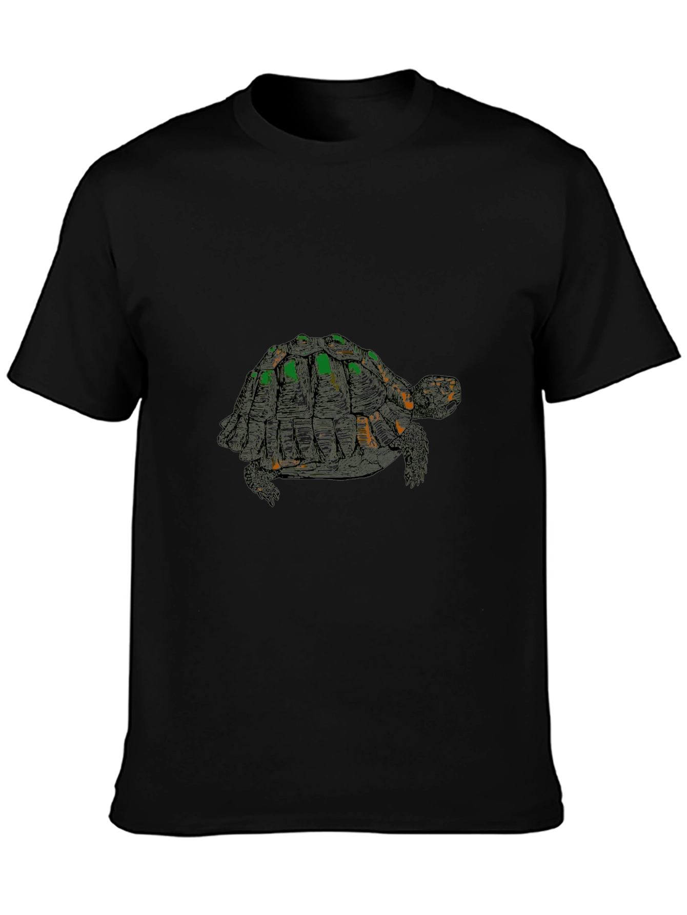 Turtle Graphic Tee - Stylish Black Cotton Blend