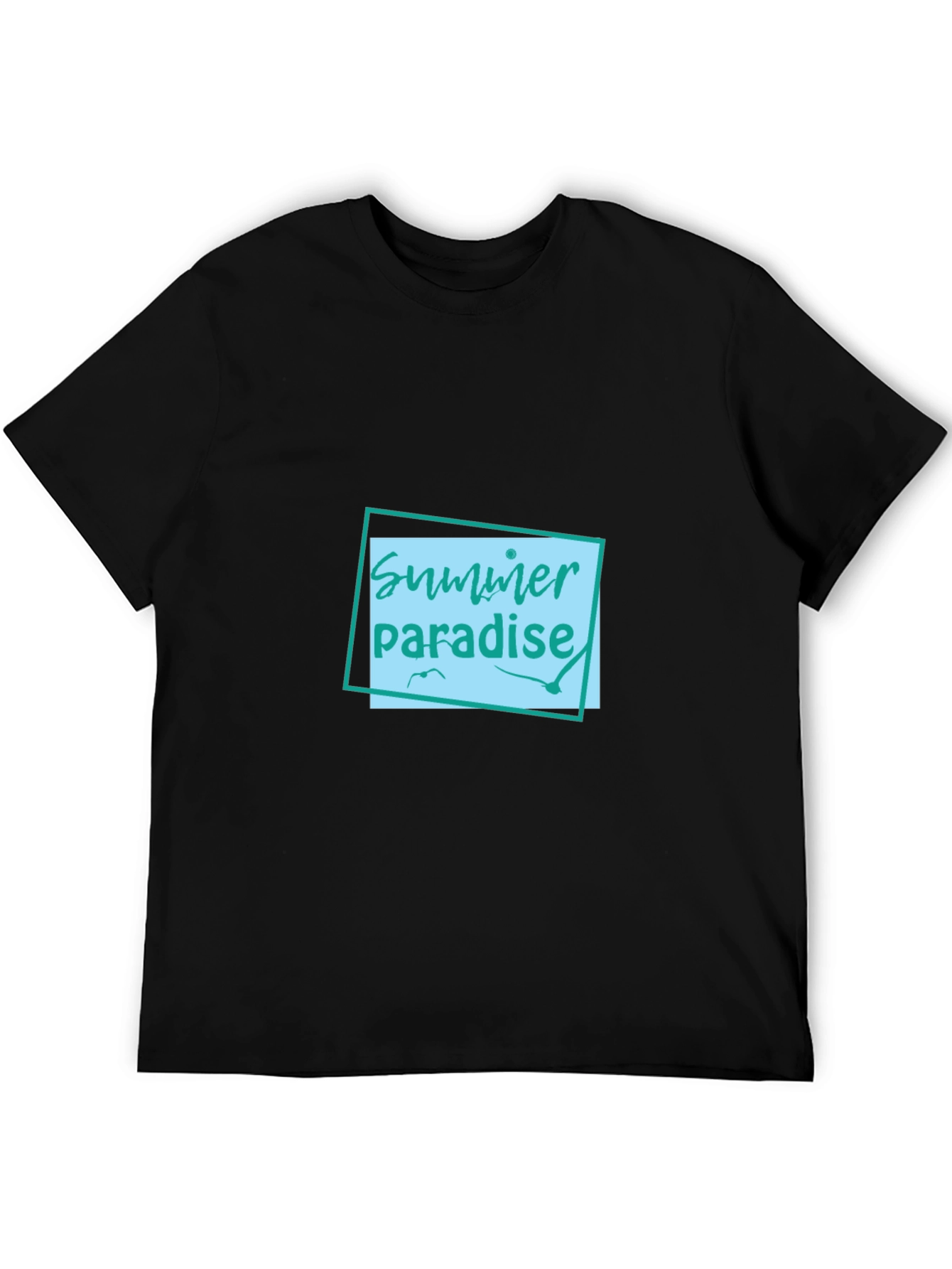 Summer Paradise Graphic Tee - Black