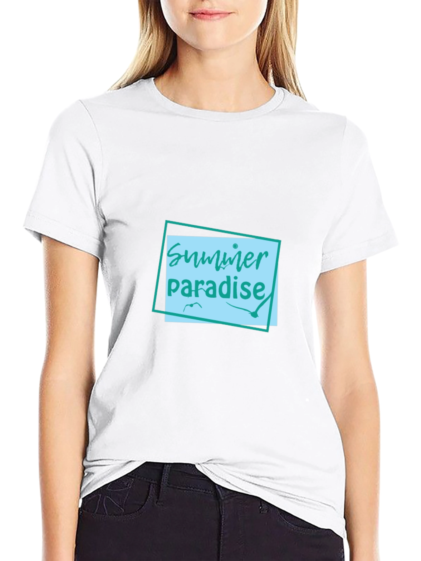 Summer Paradise Graphic Tee - Black