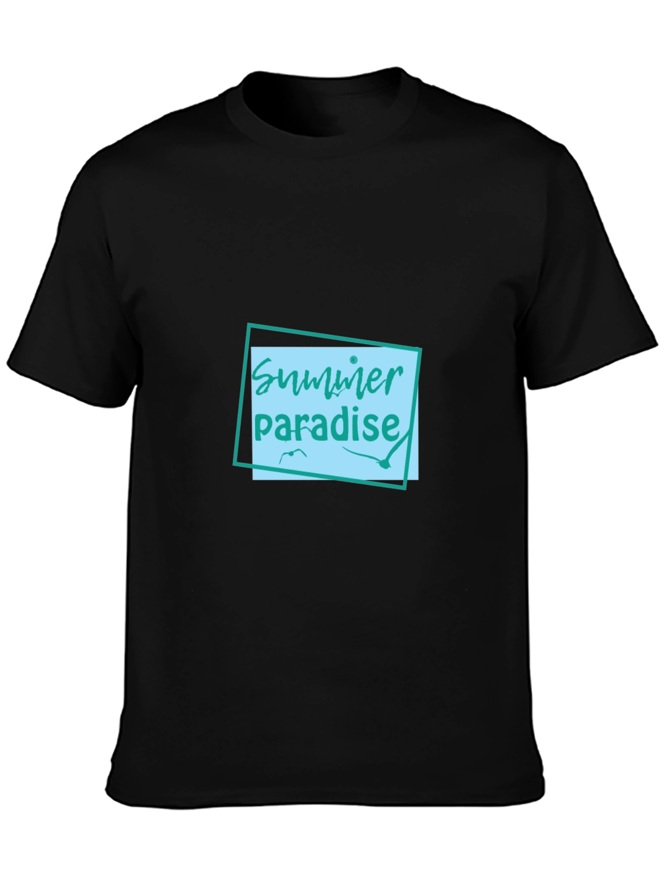 Summer Paradise Graphic Tee - Black