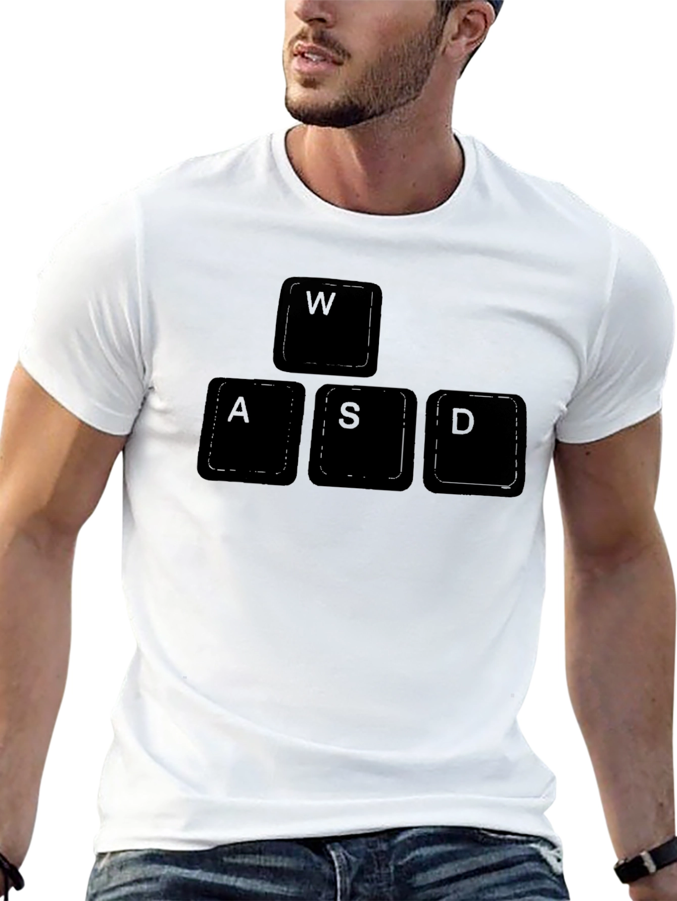 WASD Gaming Keyboard T-Shirt - Black
