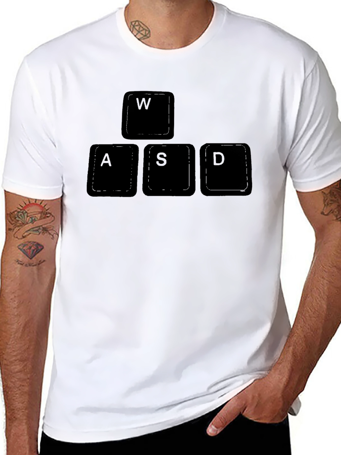 WASD Gaming Keyboard T-Shirt - Black