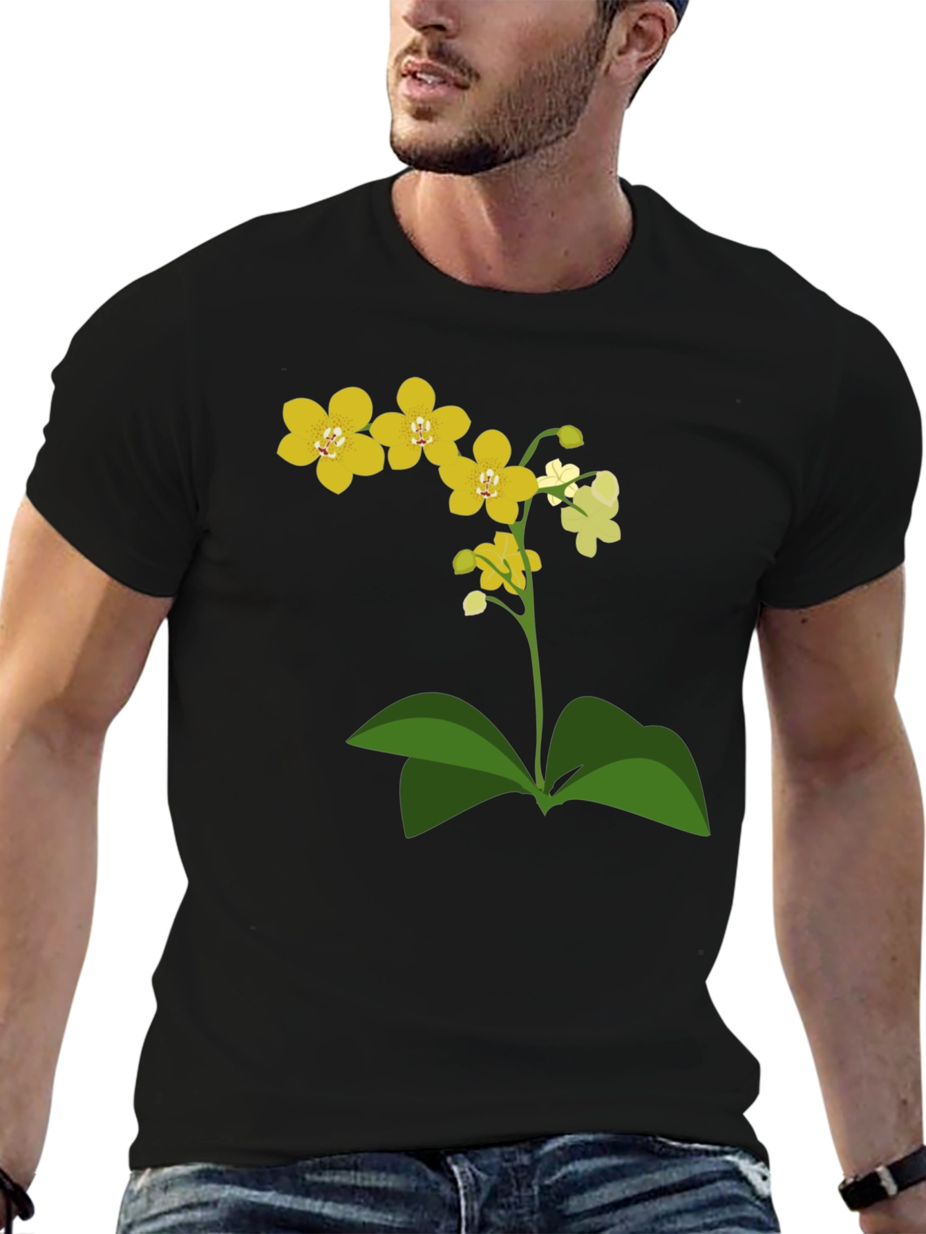 Orchid Graphic Tee - Stylish Floral Print
