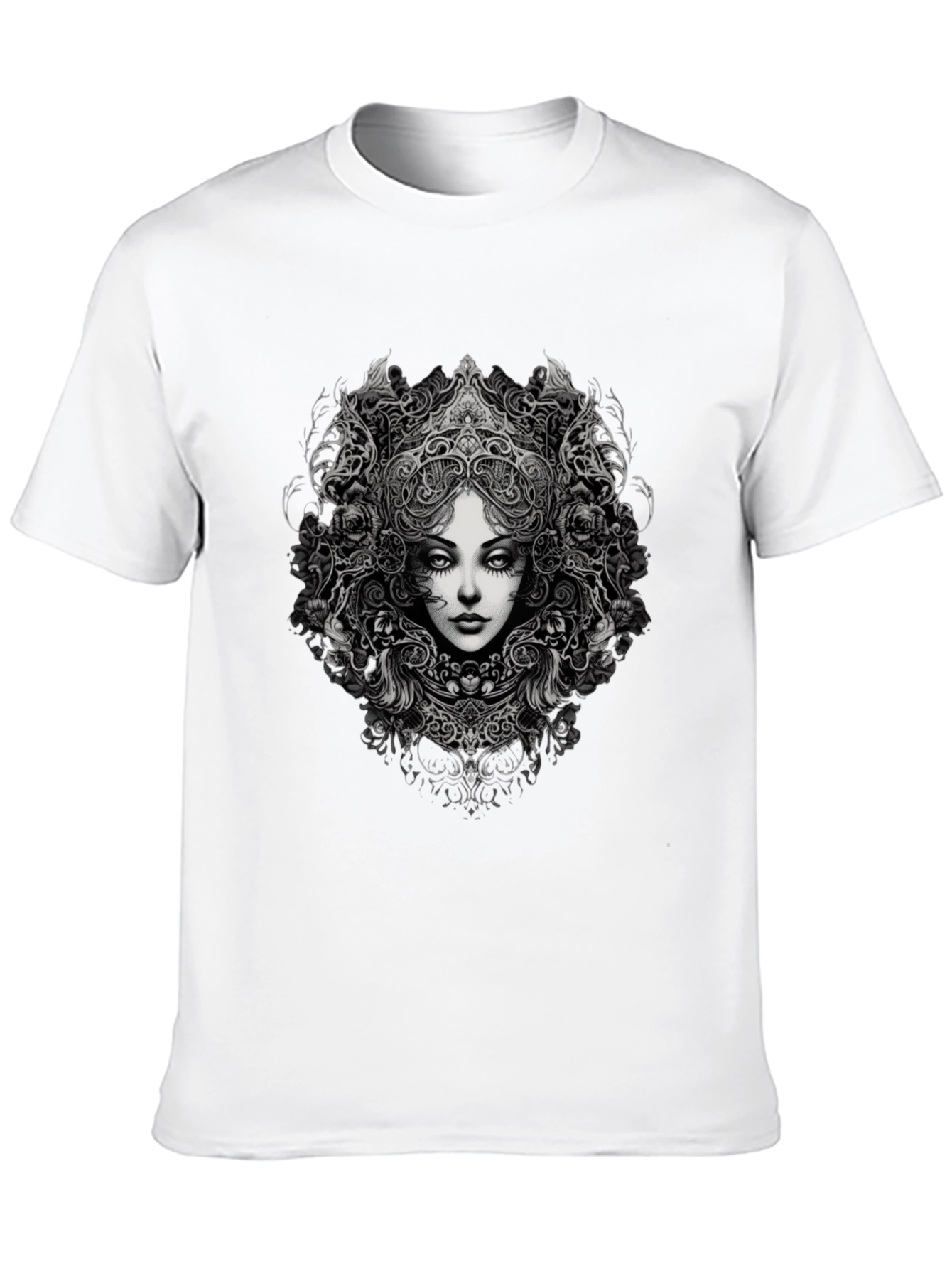 Gothic Woman Graphic Black T-Shirt
