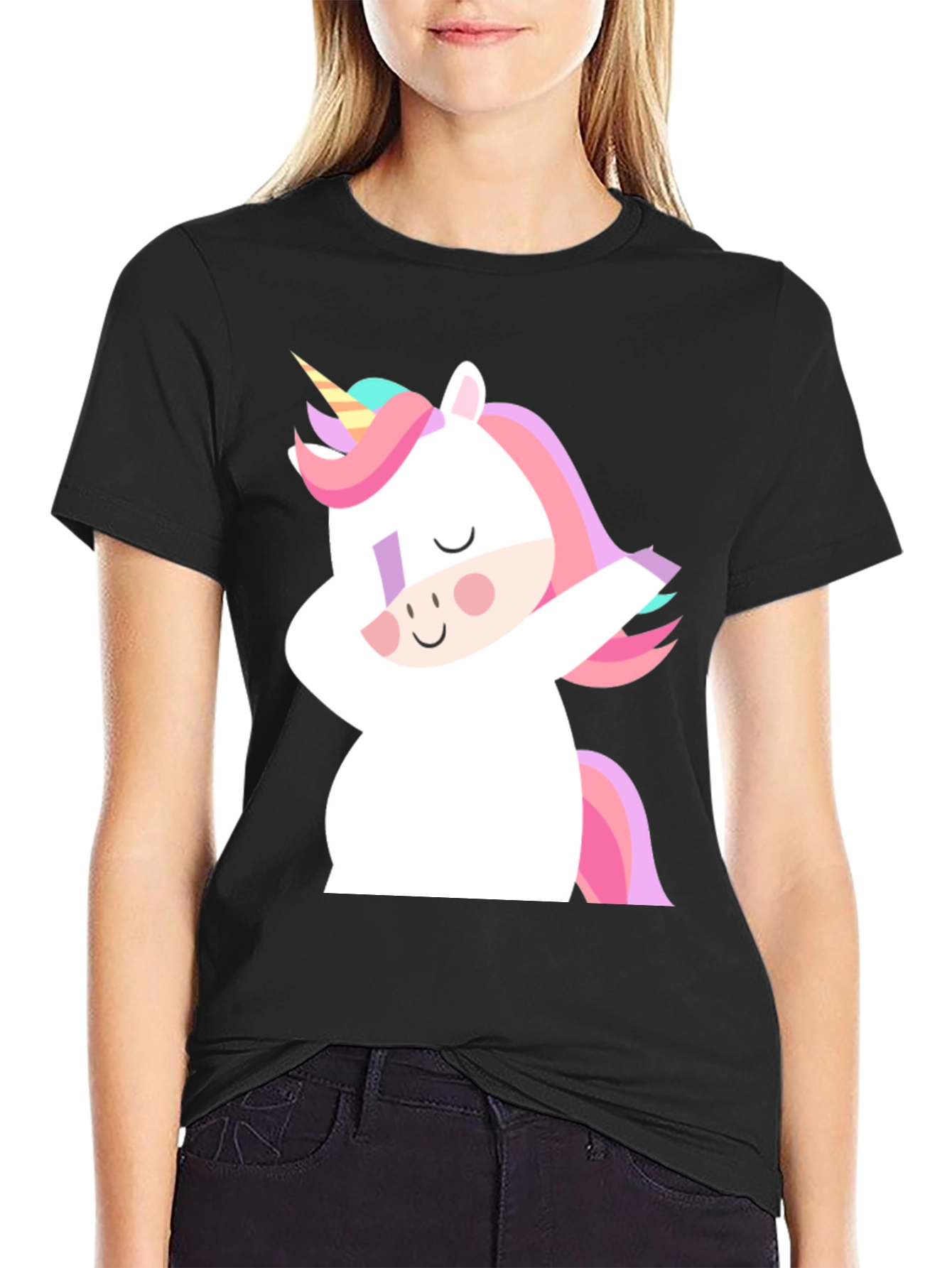 Unicorn Dab Black T-Shirt