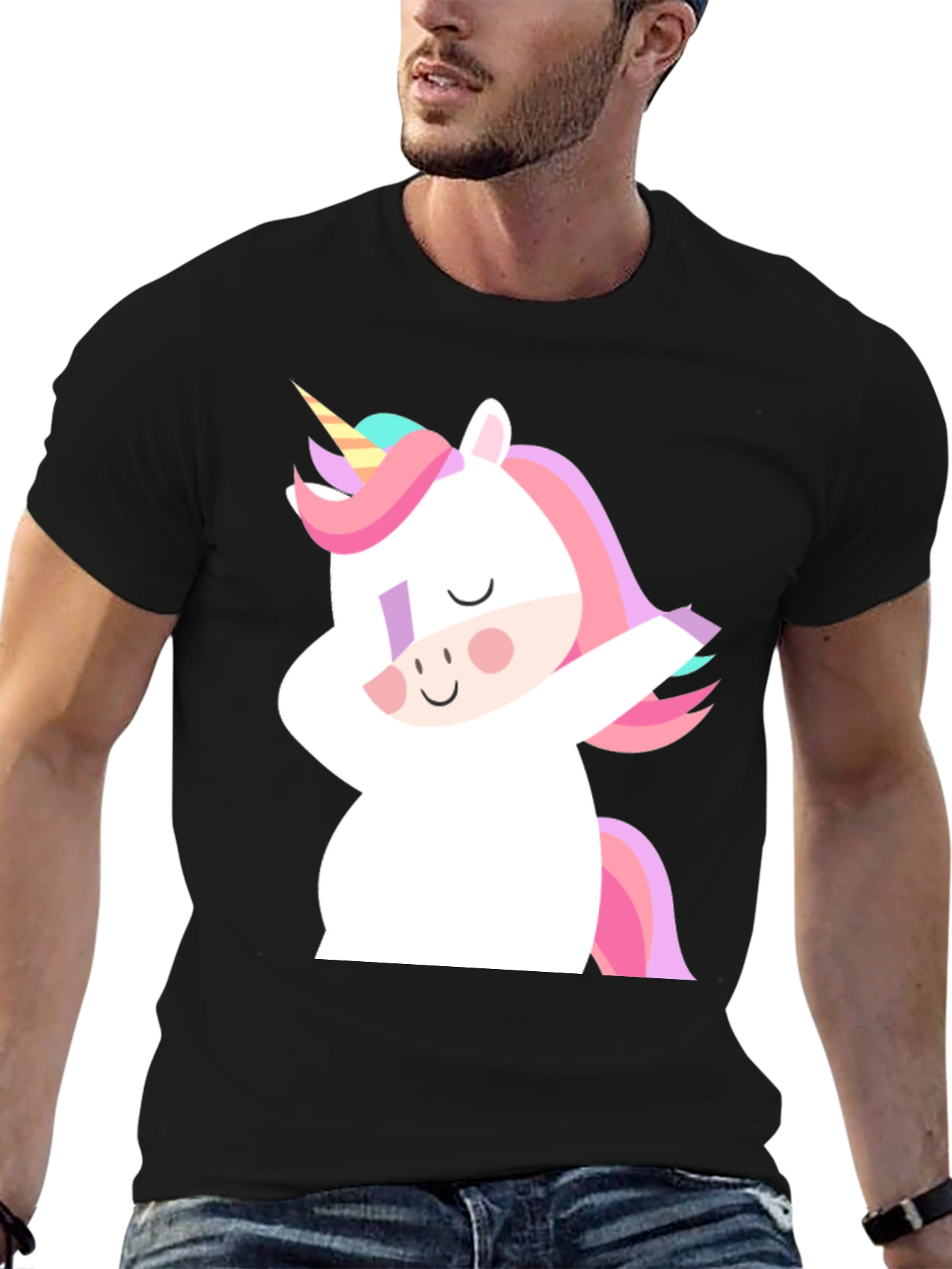 Unicorn Dab Black T-Shirt
