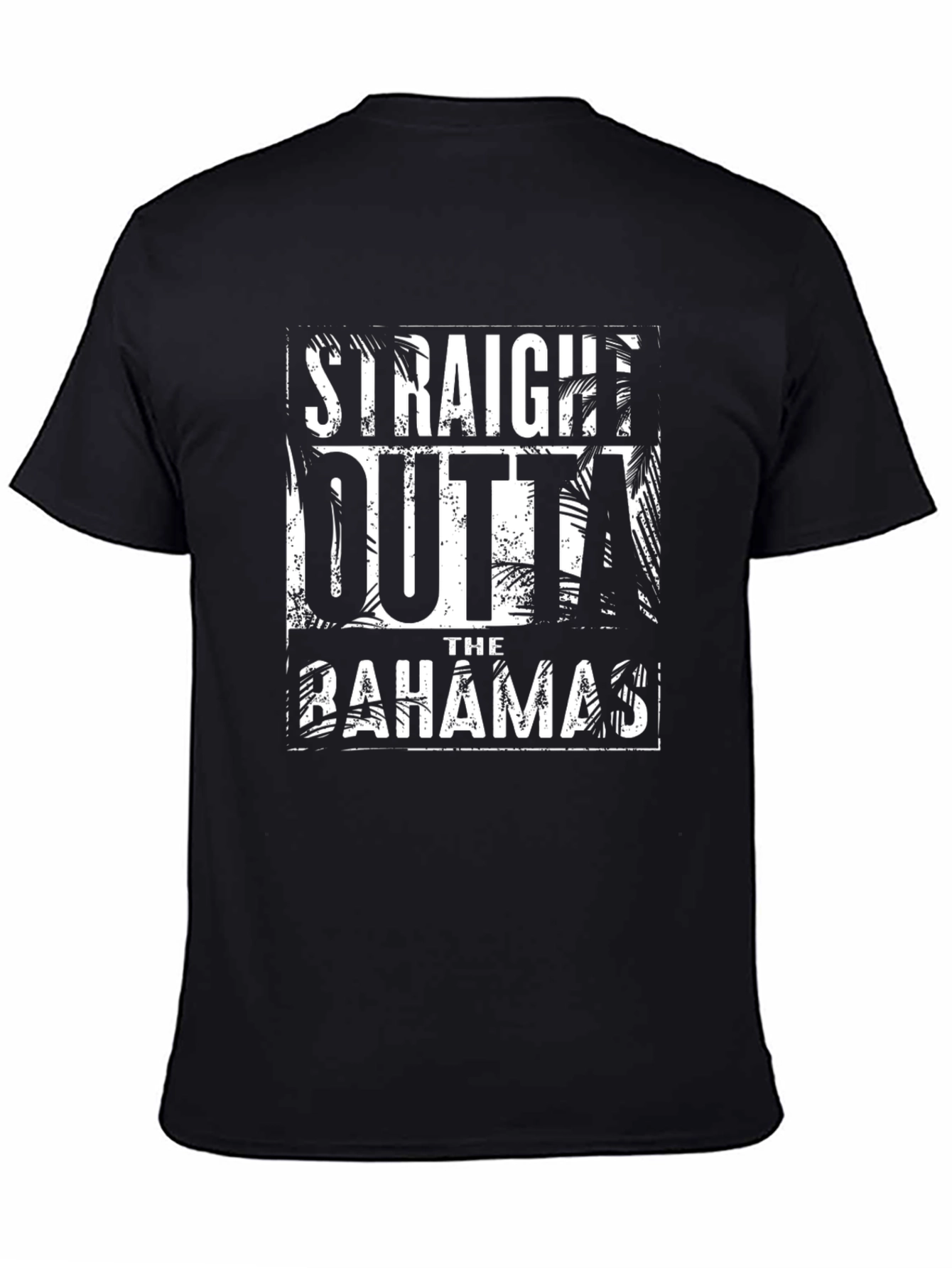 Straight Outta The Bahamas Black Graphic Tee