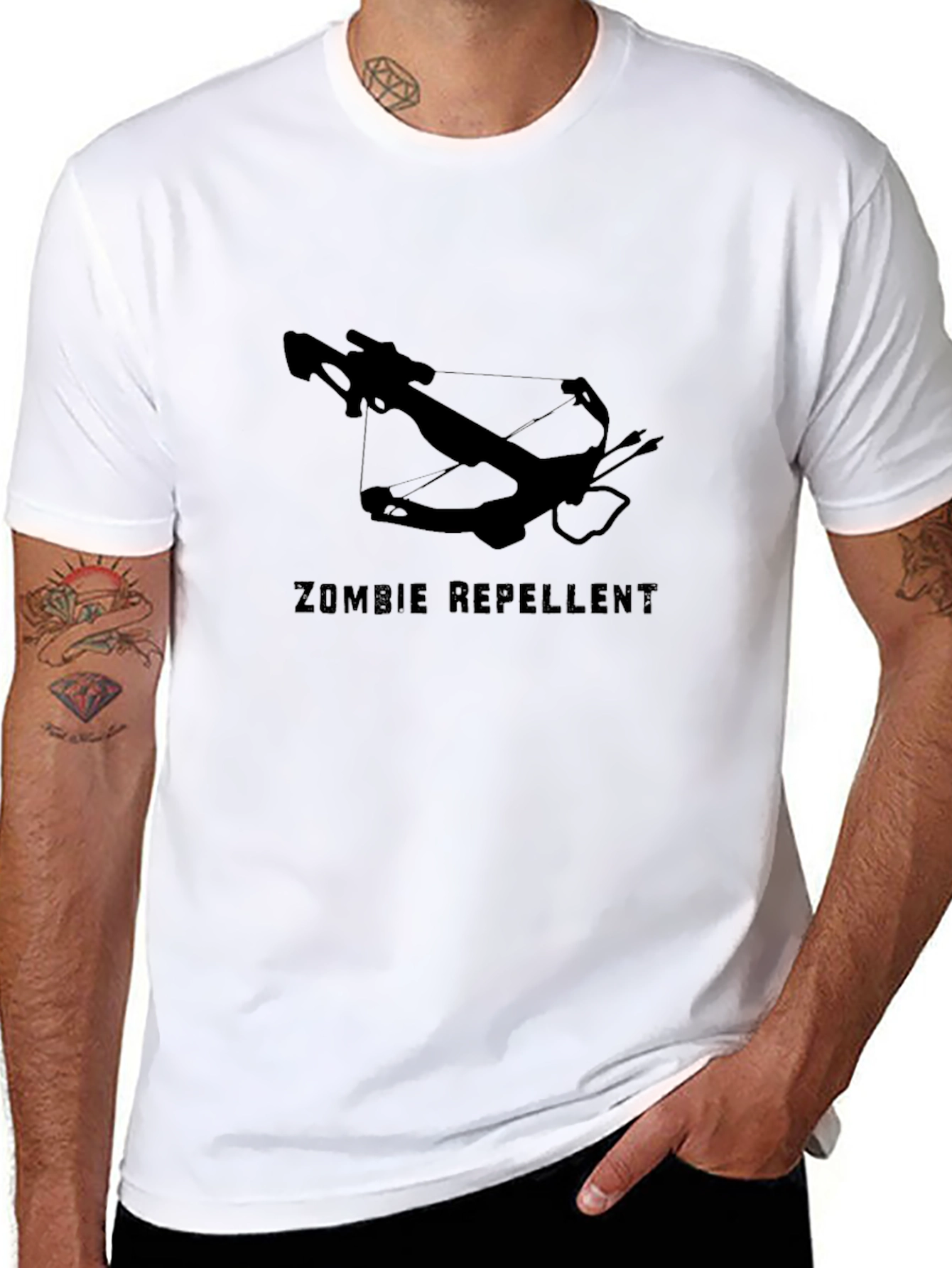 Zombie Repellent Crossbow Graphic Tee