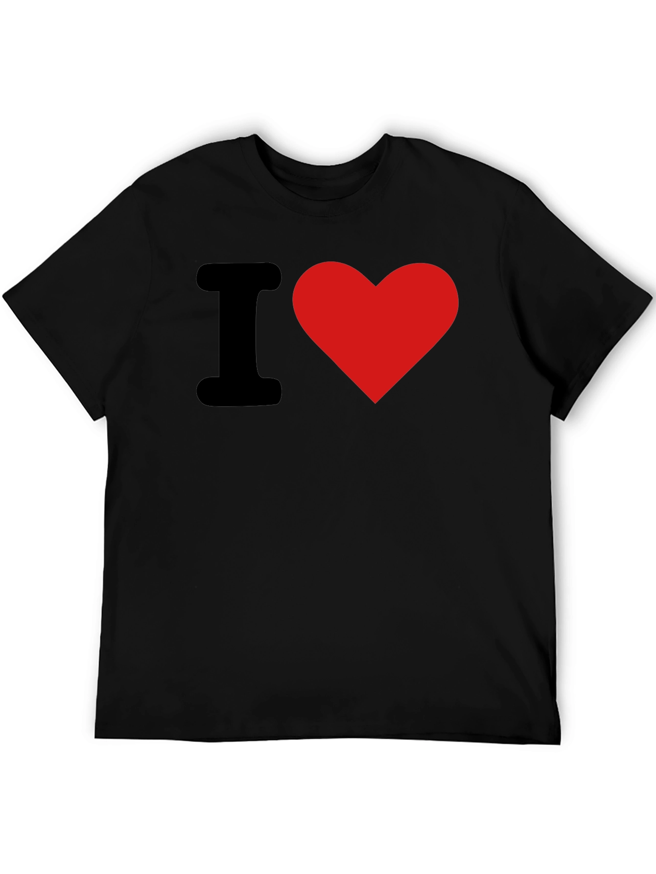 I Love Heart Graphic Tee - Casual Cotton Blend