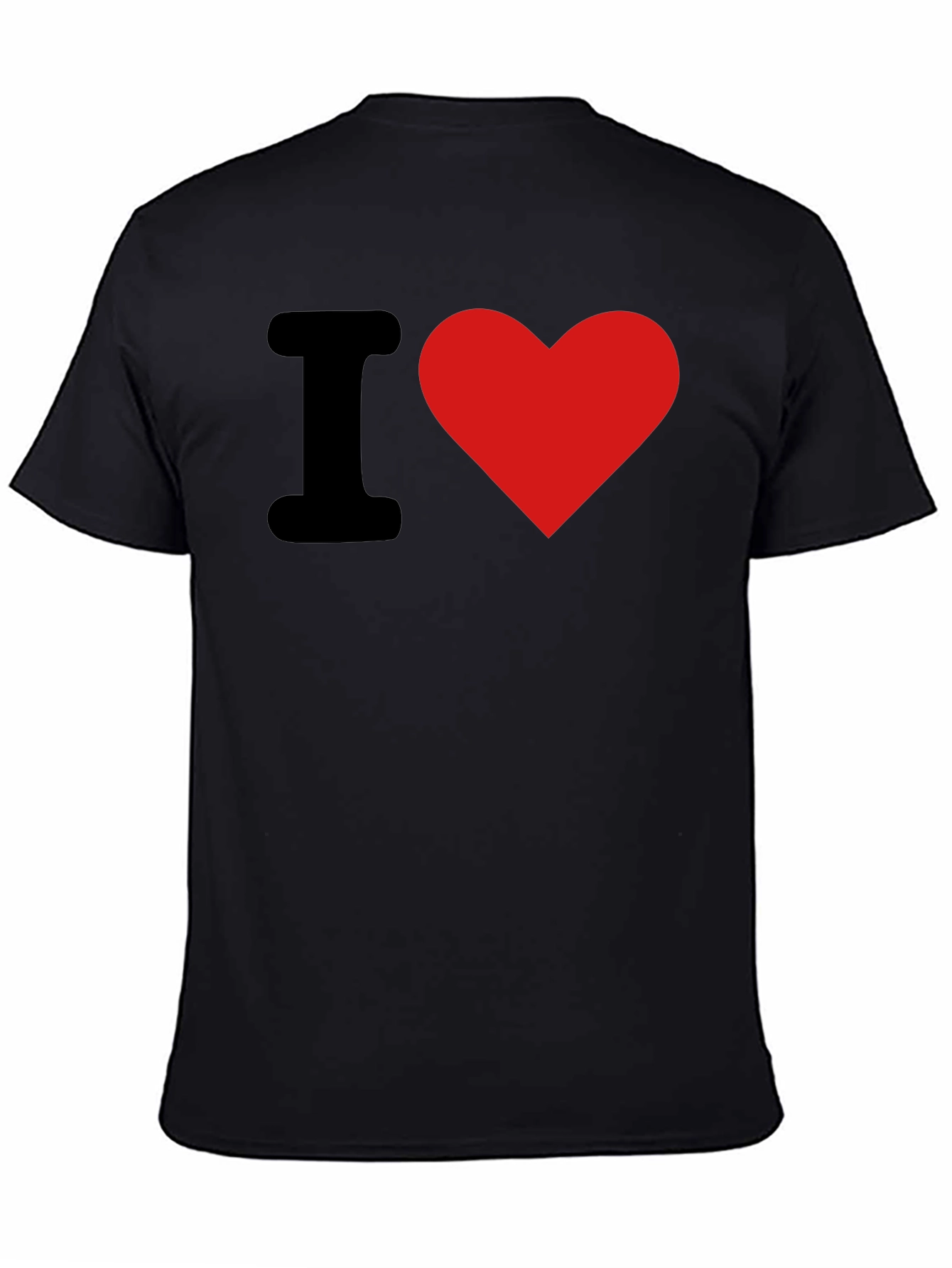 I Love Heart Graphic Tee - Casual Cotton Blend