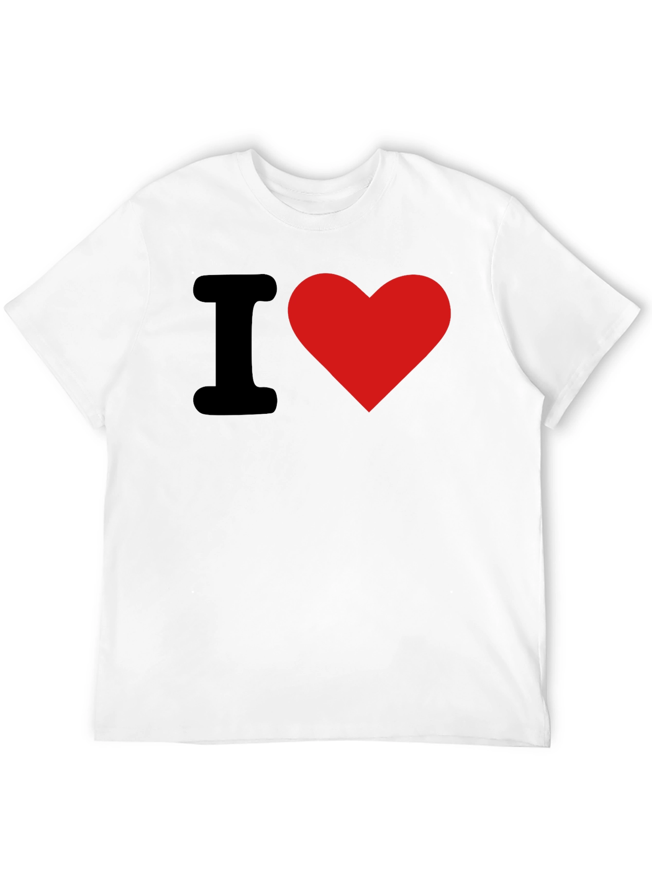 I Love Heart Graphic Tee - Casual Cotton Blend